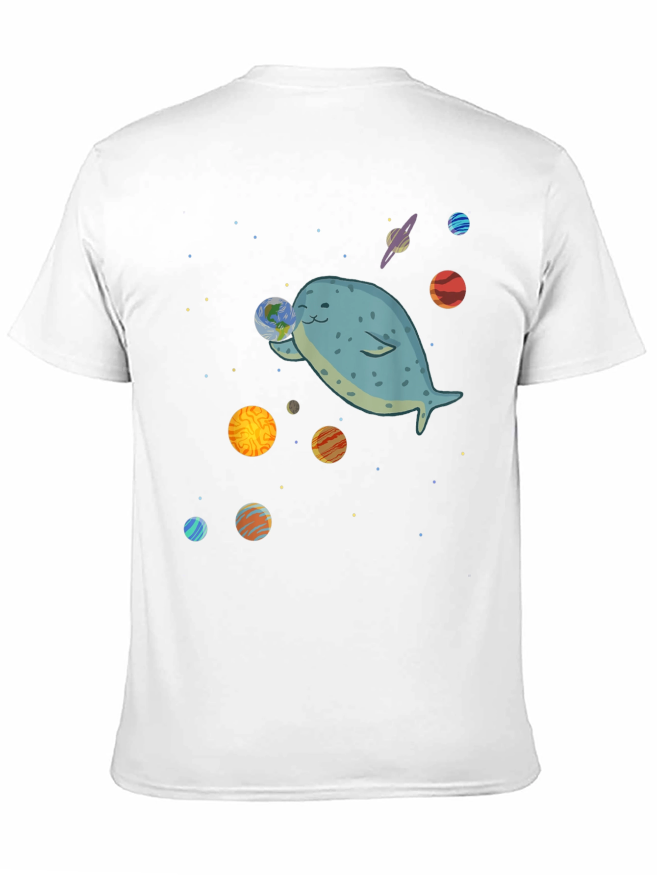 Space Whale T-Shirt - Cute Planet Design