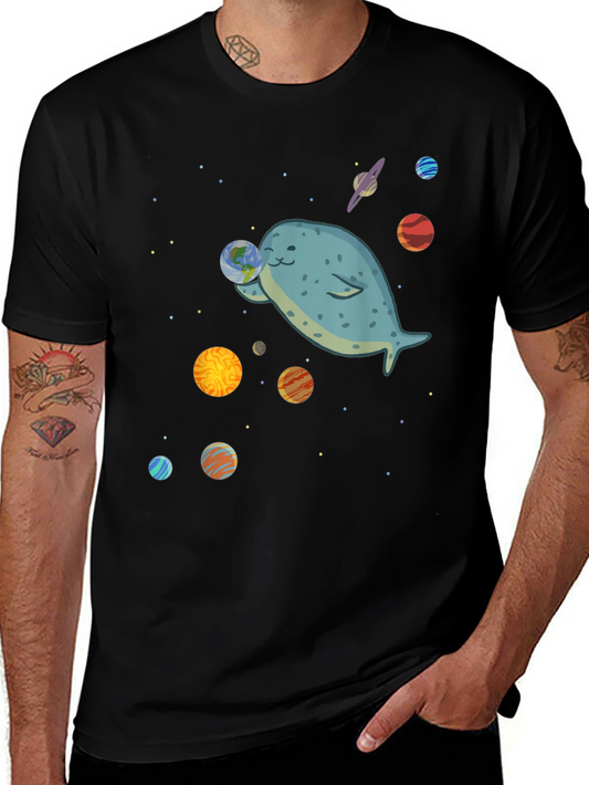 Space Whale T-Shirt - Cute Planet Design