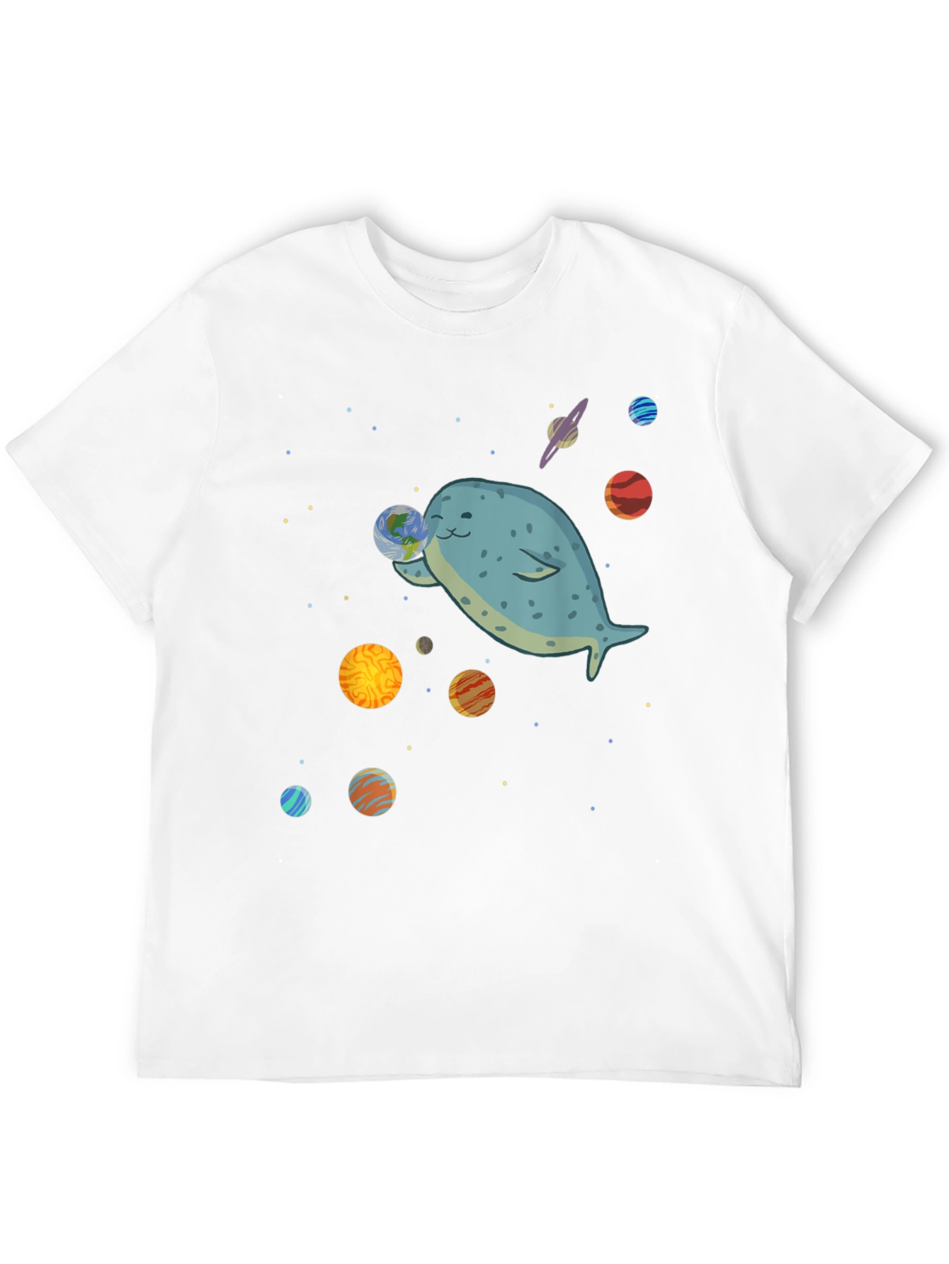 Space Whale T-Shirt - Cute Planet Design