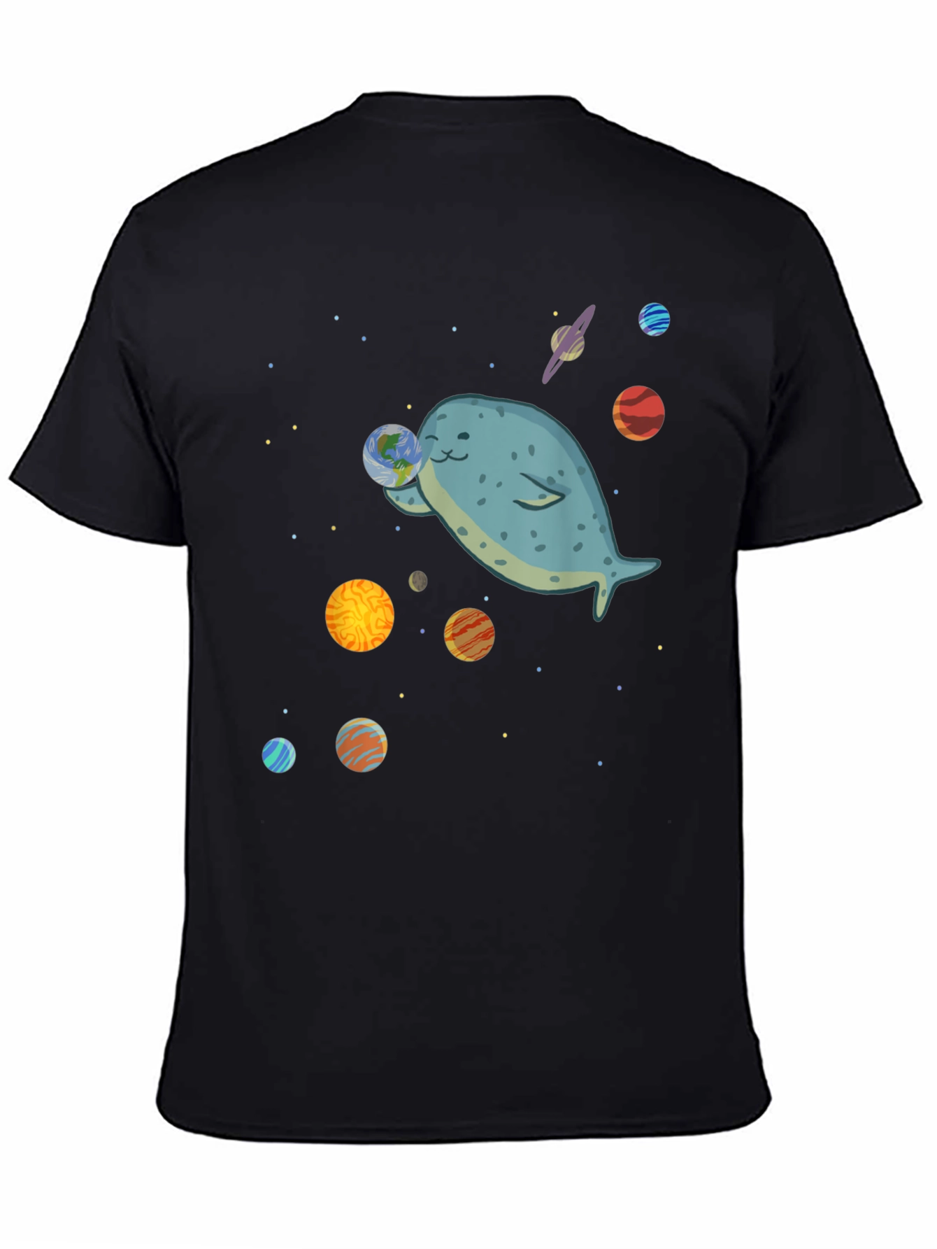 Space Whale T-Shirt - Cute Planet Design