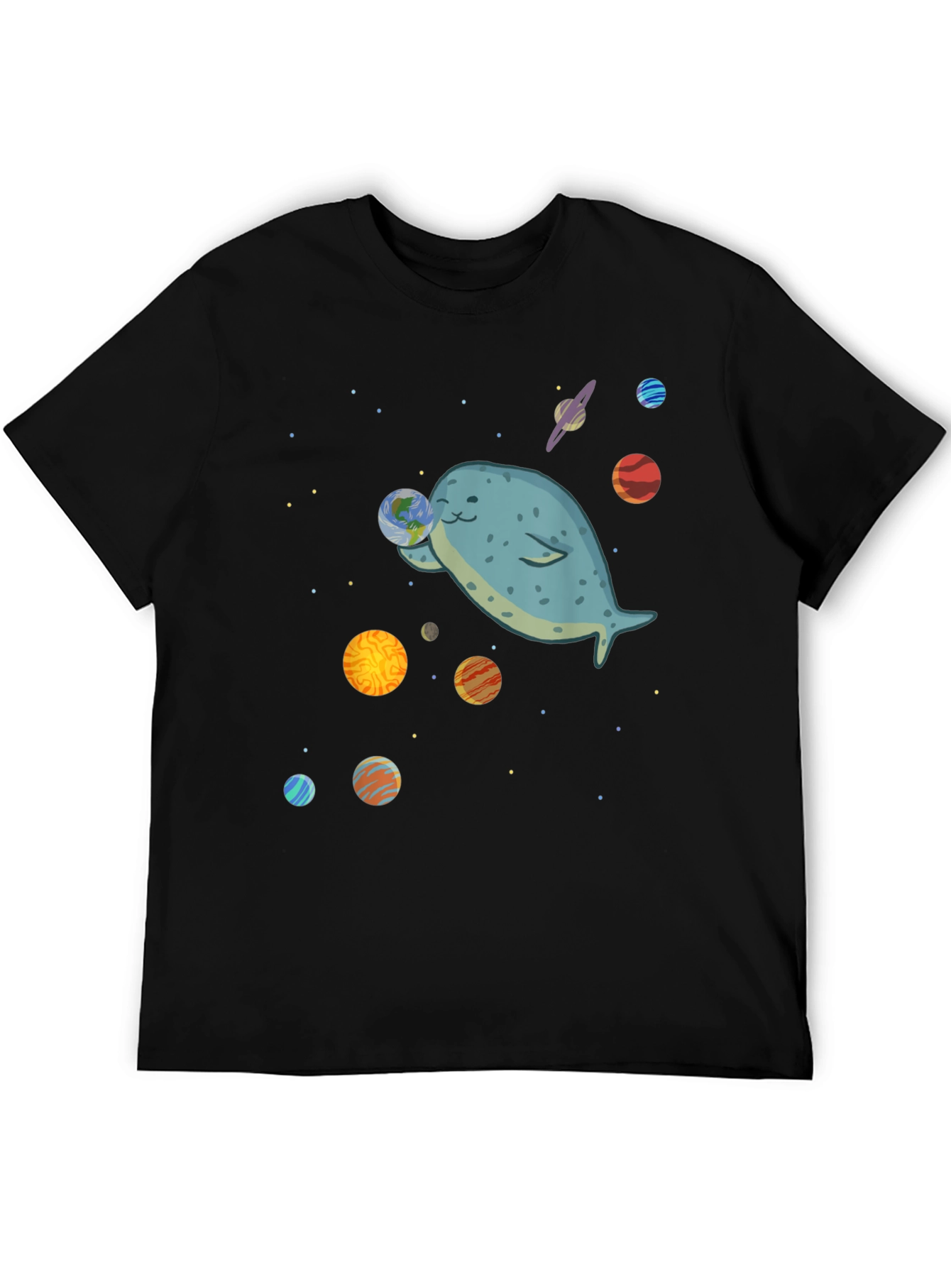 Space Whale T-Shirt - Cute Planet Design