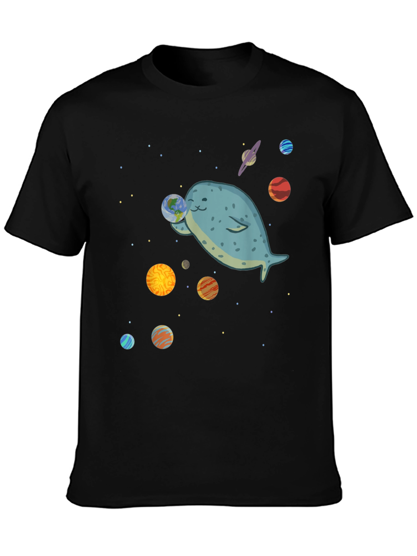 Space Whale T-Shirt - Cute Planet Design