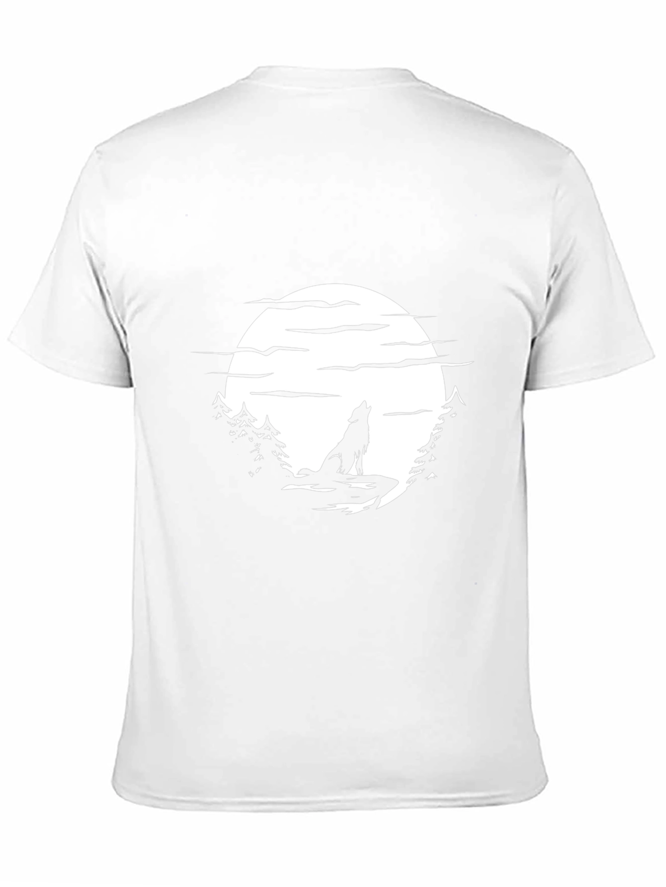 Wolf Moon Graphic T-Shirt - Black Nature Inspired Design