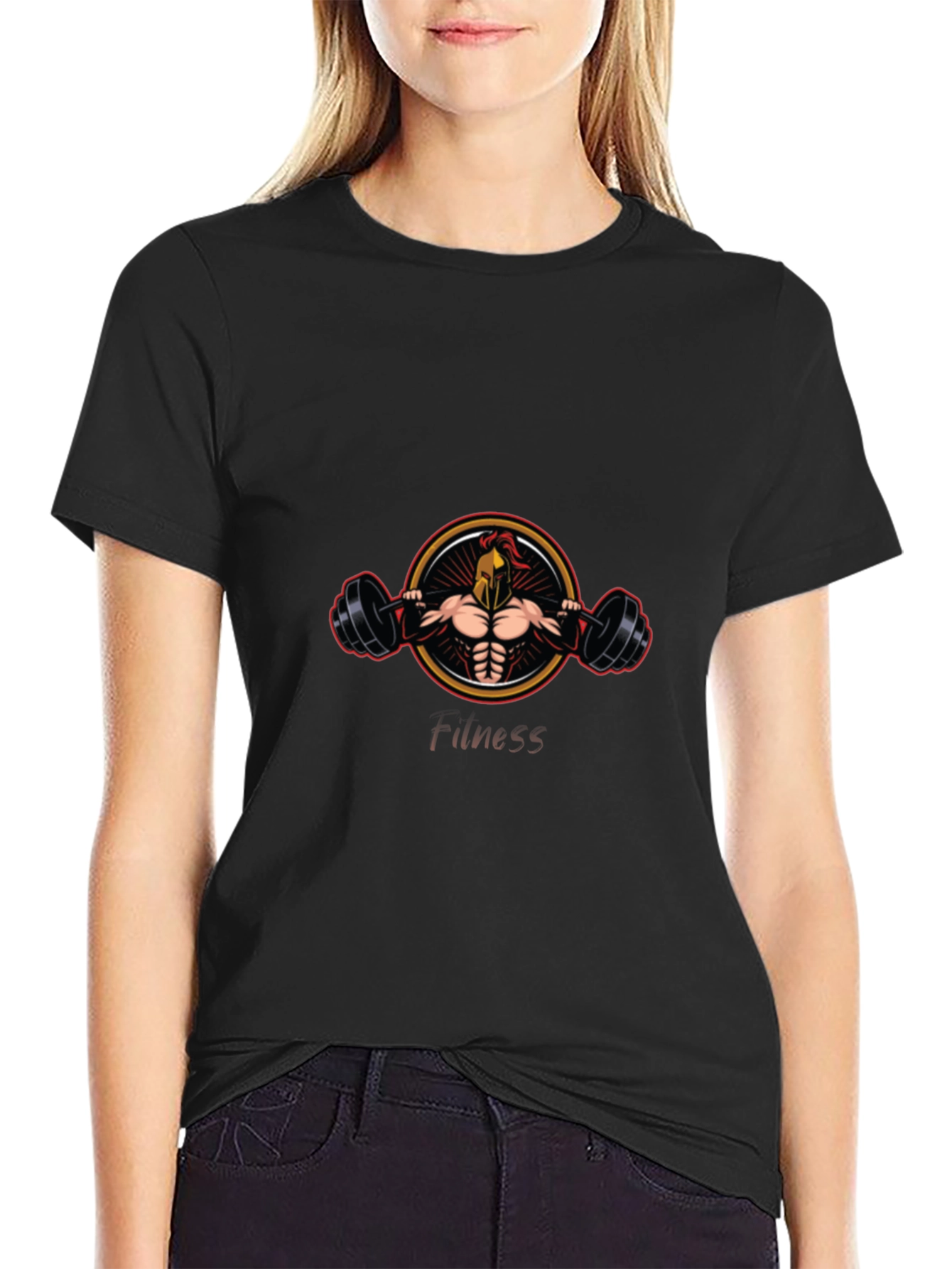 Spartan Fitness T-Shirt - Black Graphic Tee