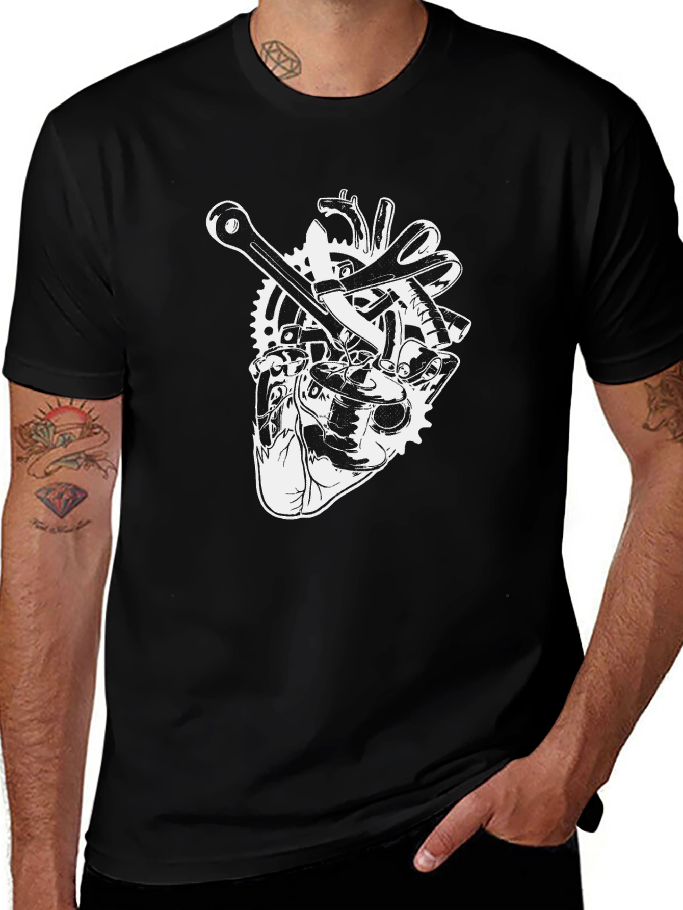 Heart Mechanic Black T-Shirt