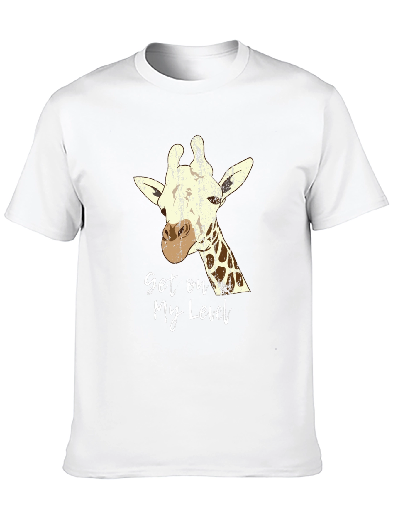Get on My Level Giraffe Graphic Tee - Black