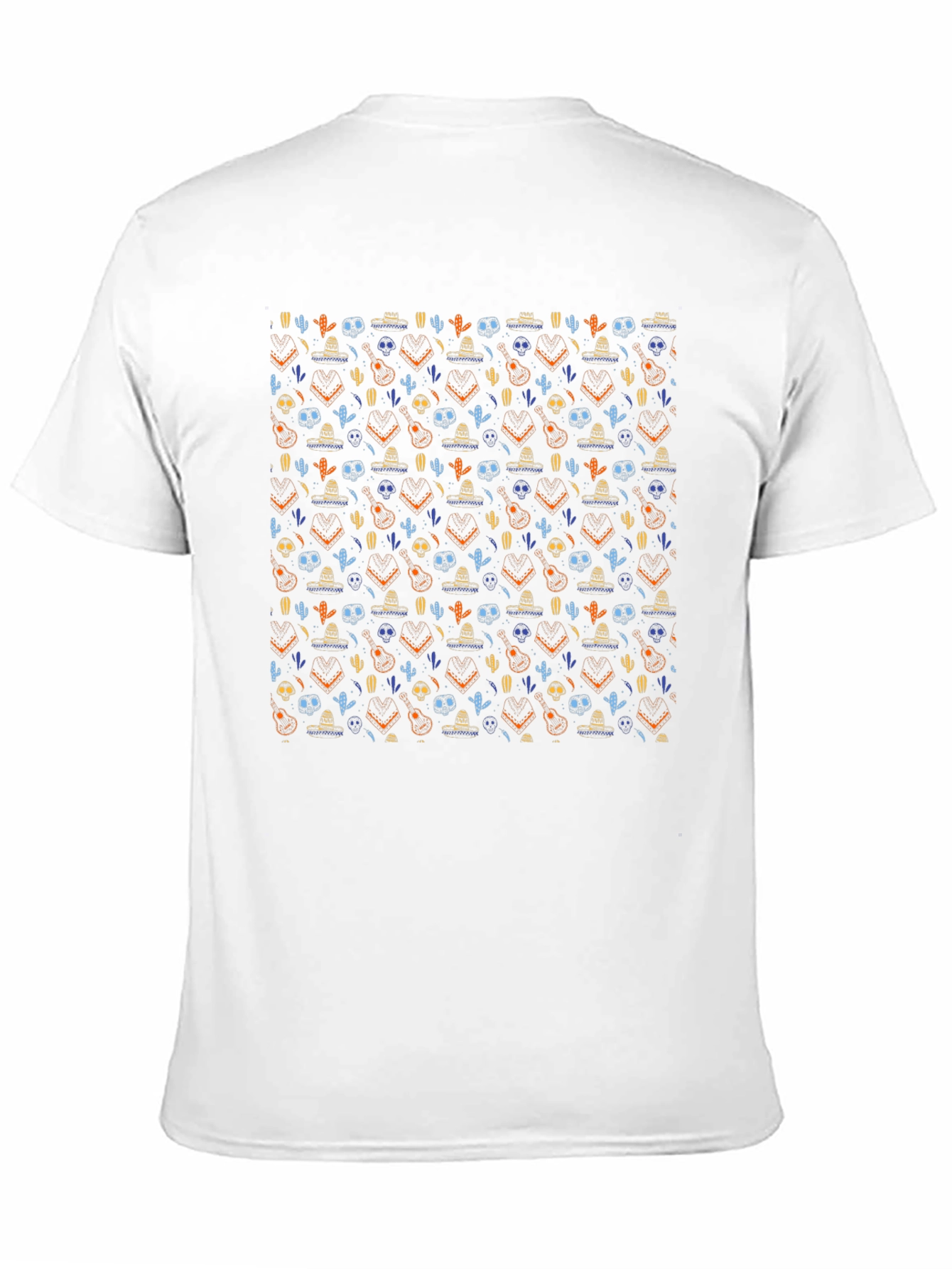 Day of the Dead Patterned Black T-Shirt
