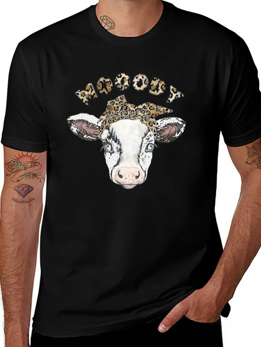 Moody Cow Print T-Shirt