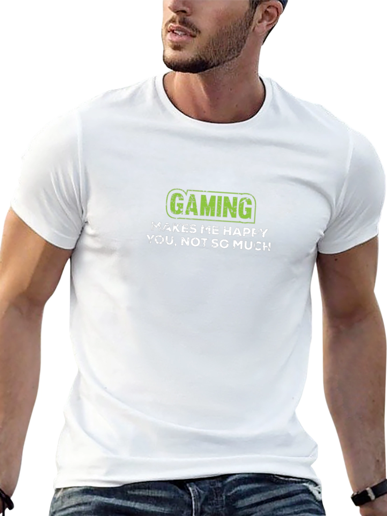 Gaming Makes Me Happy Black T-Shirt