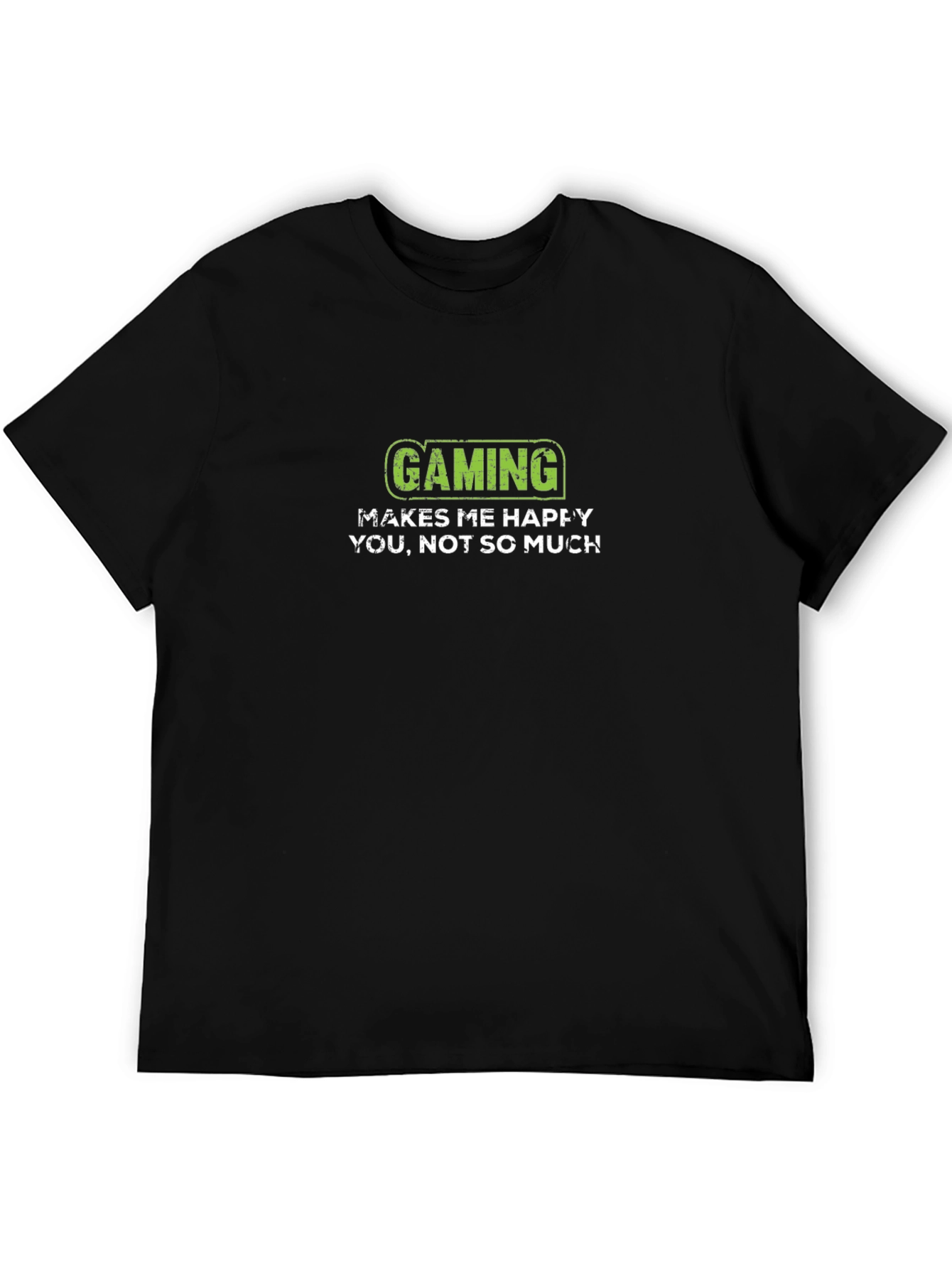 Gaming Makes Me Happy Black T-Shirt