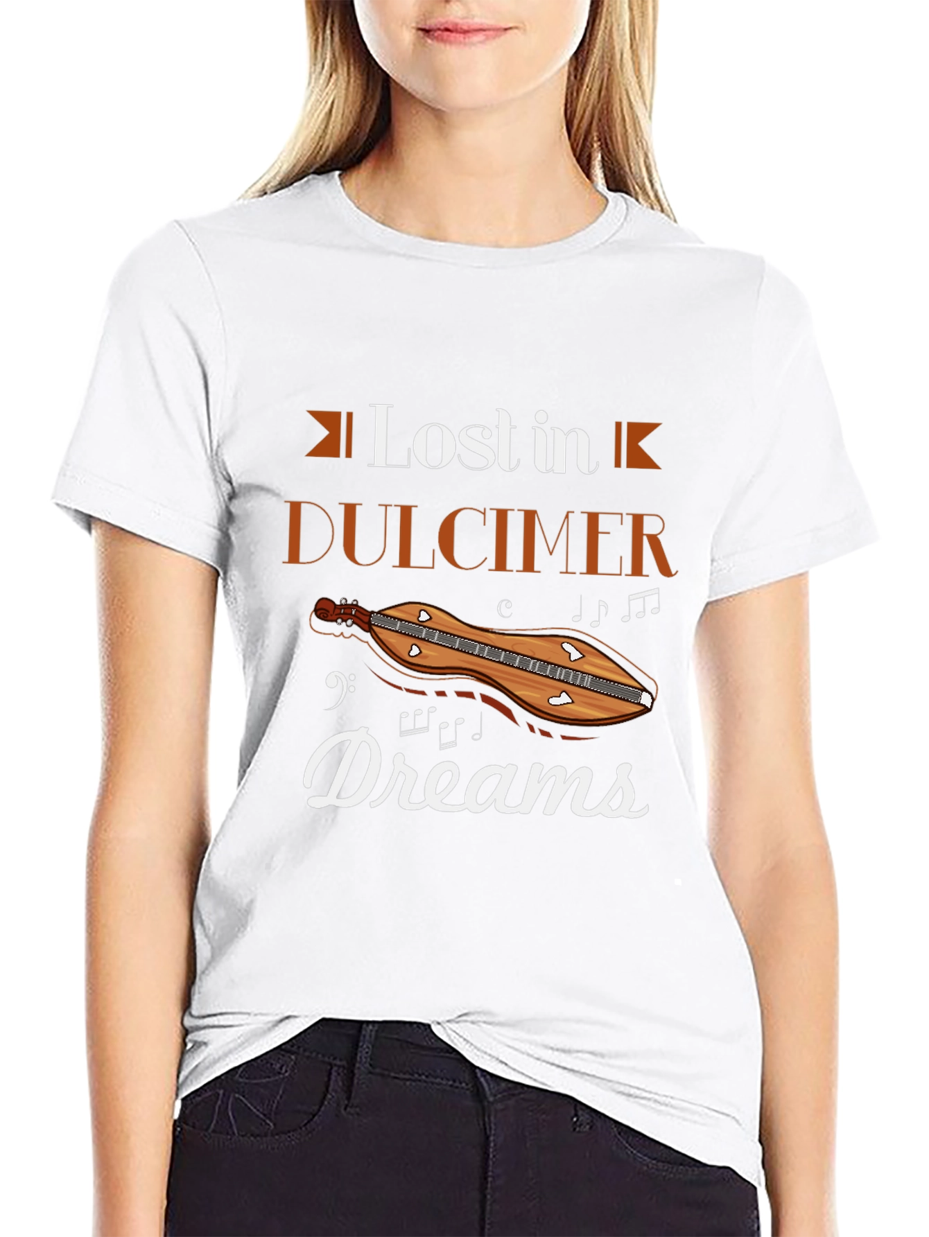 Lost in Dulcimer Dreams Black T-Shirt