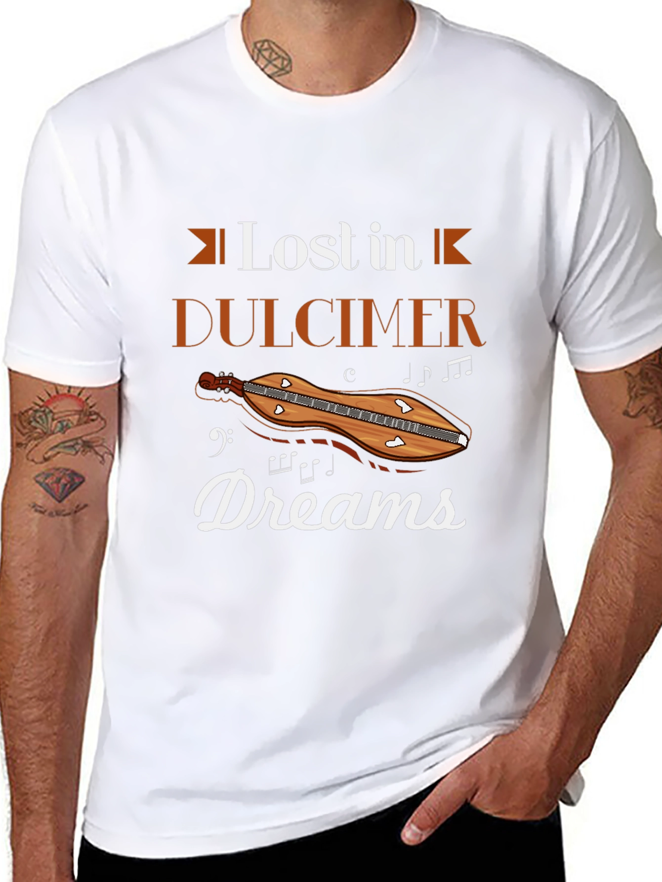 Lost in Dulcimer Dreams Black T-Shirt