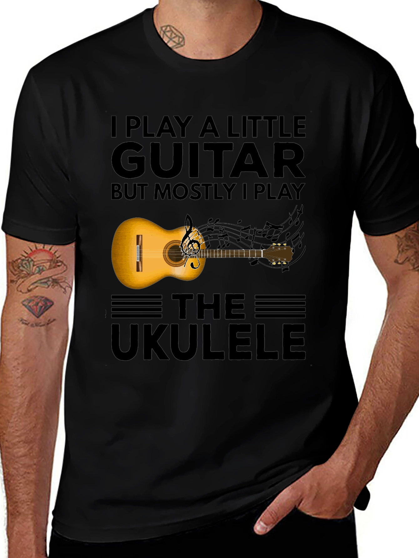 Guitar & Ukulele T-Shirt - Musician Apparel