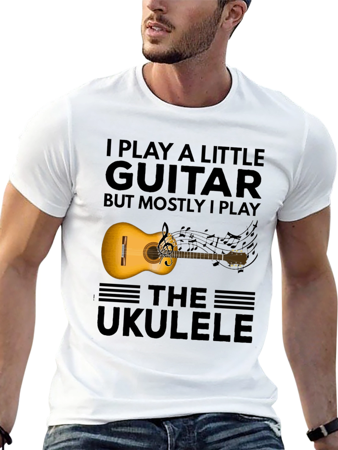 Guitar & Ukulele T-Shirt - Musician Apparel