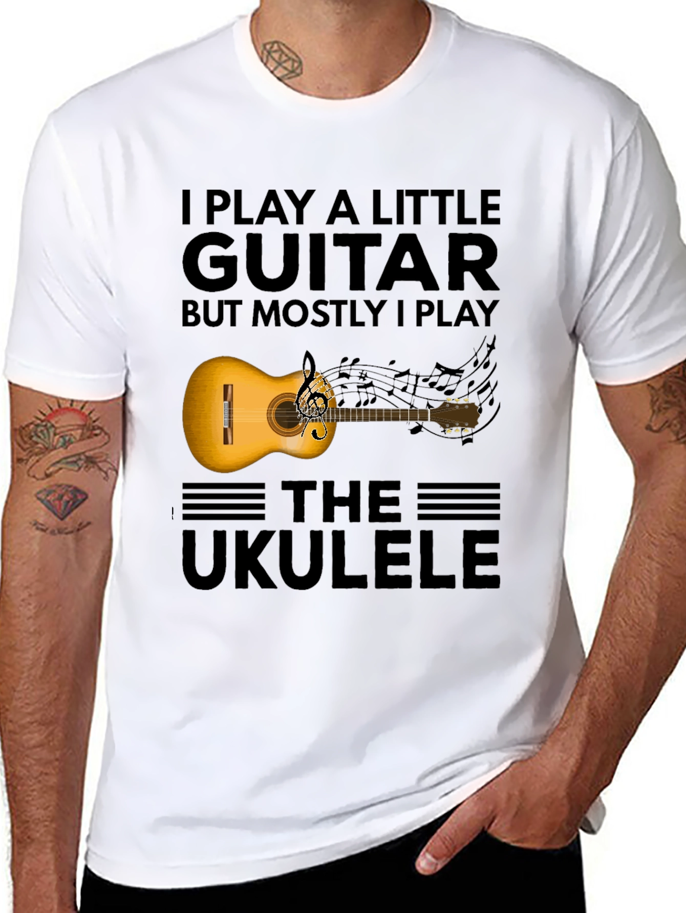 Guitar & Ukulele T-Shirt - Musician Apparel