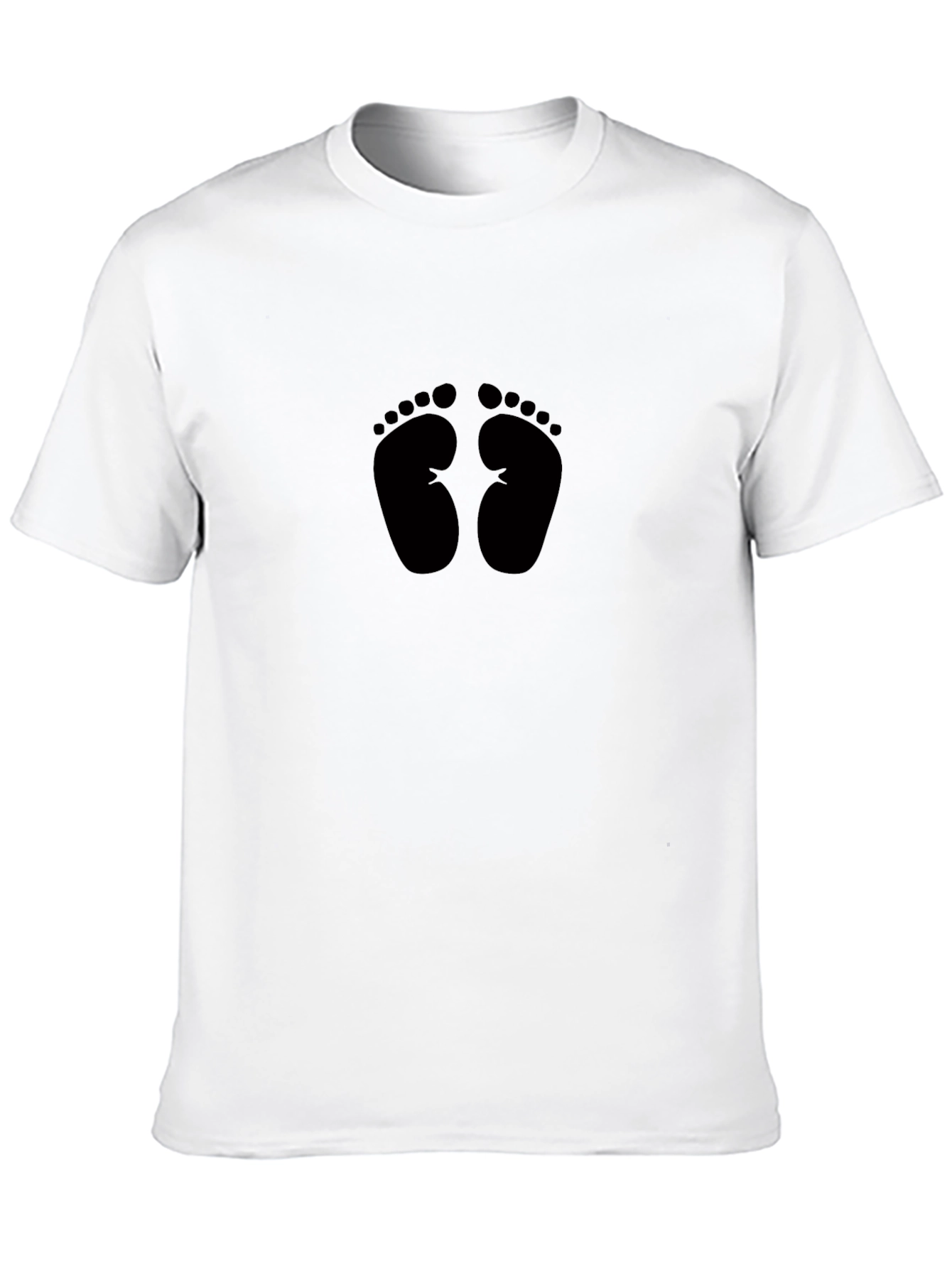 Black Footprints Graphic Tee - Soft Cotton Comfort