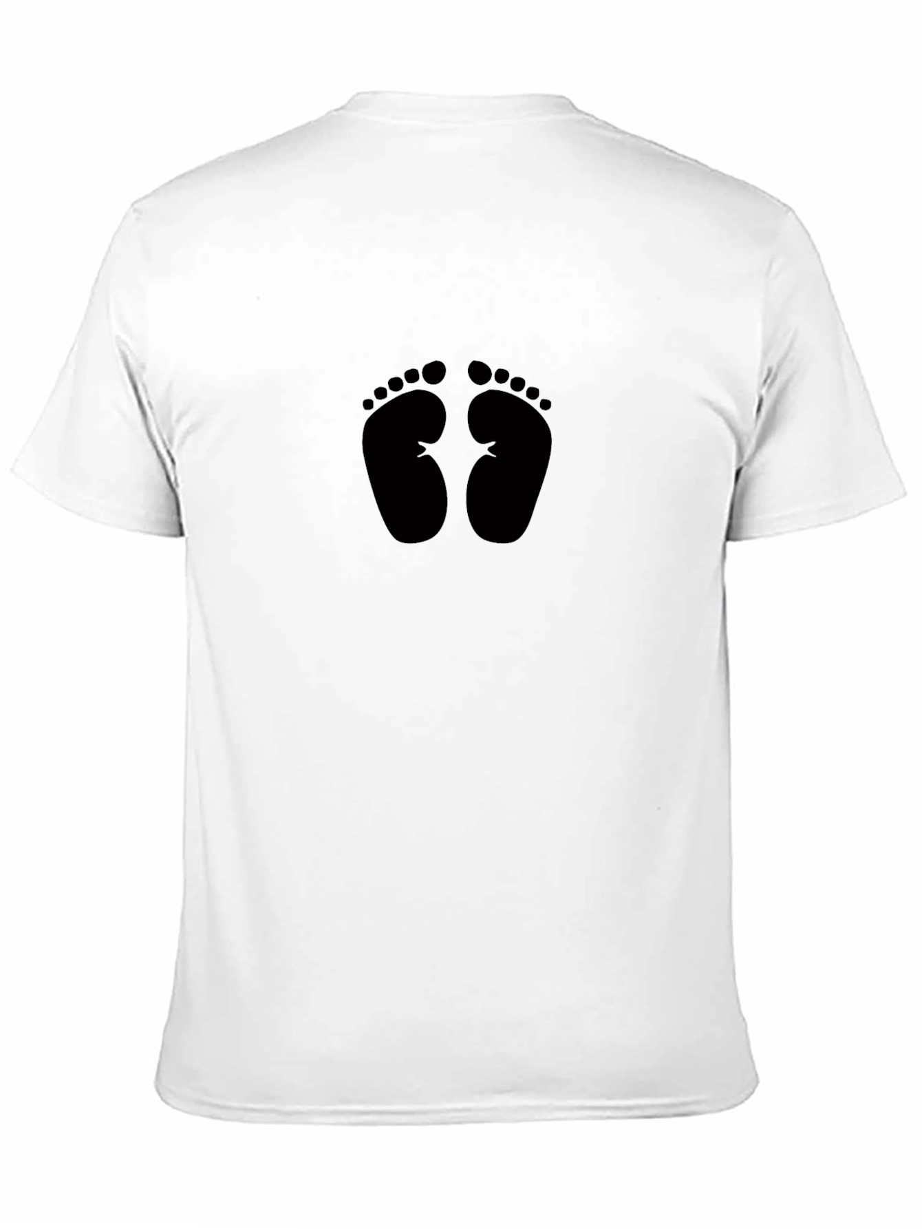 Black Footprints Graphic Tee - Soft Cotton Comfort