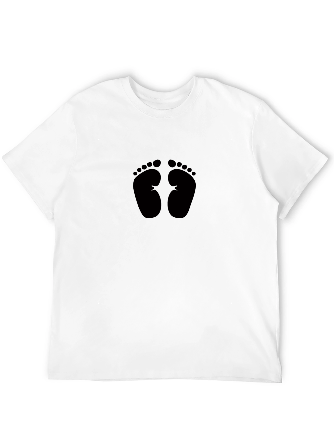 Black Footprints Graphic Tee - Soft Cotton Comfort