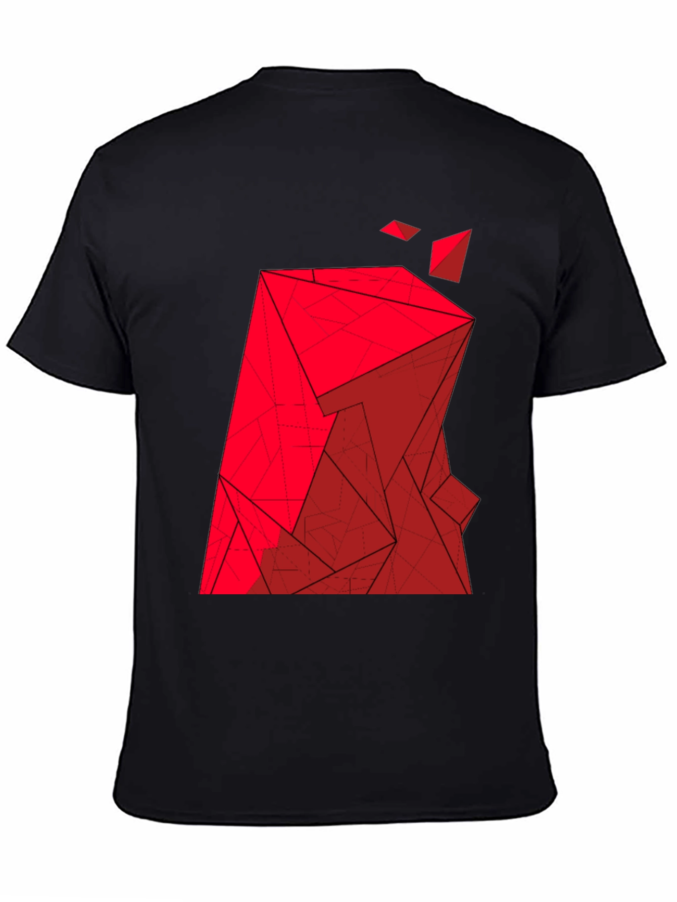Abstract Geometric Red Graphic Tee