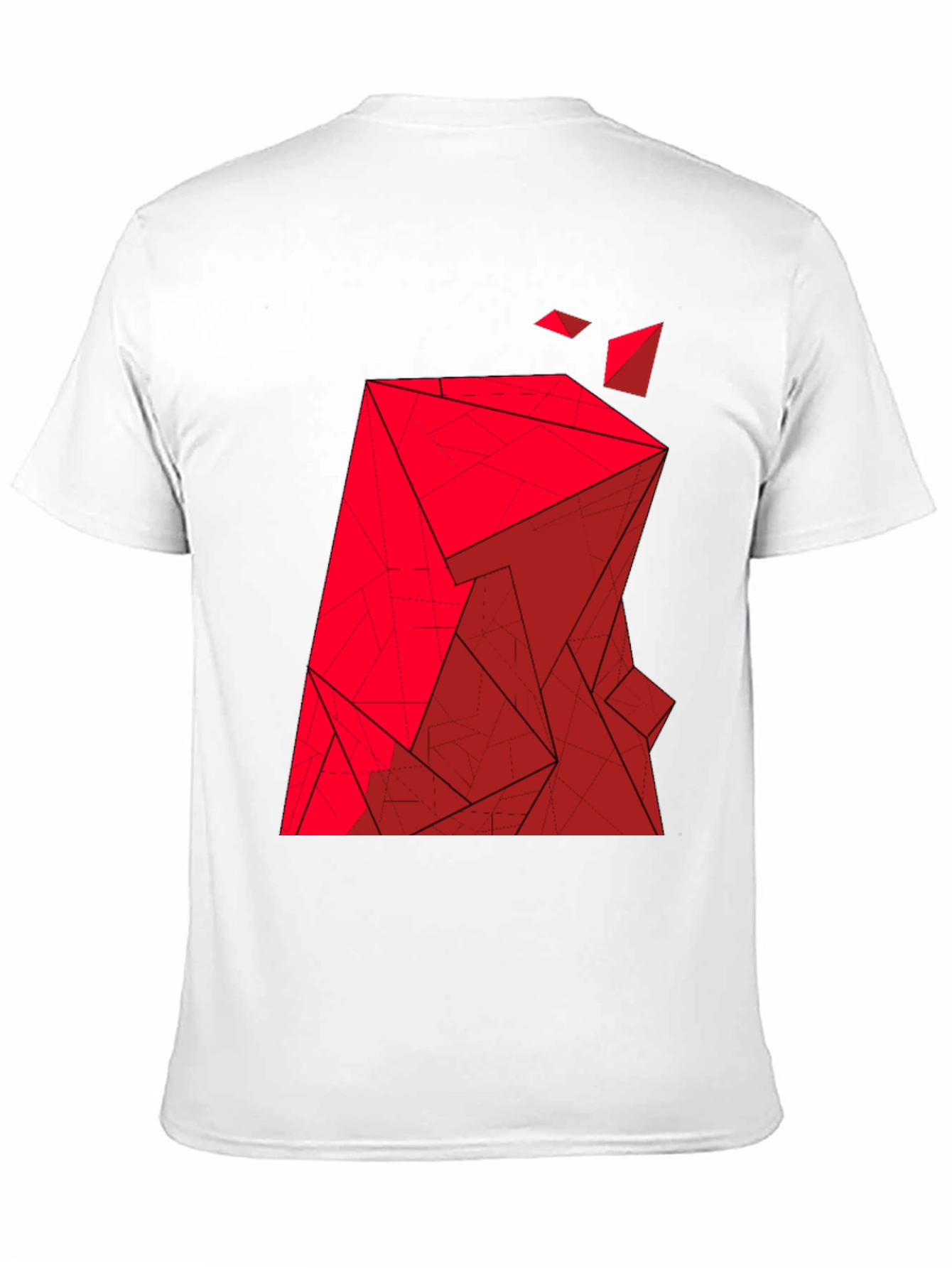 Abstract Geometric Red Graphic Tee