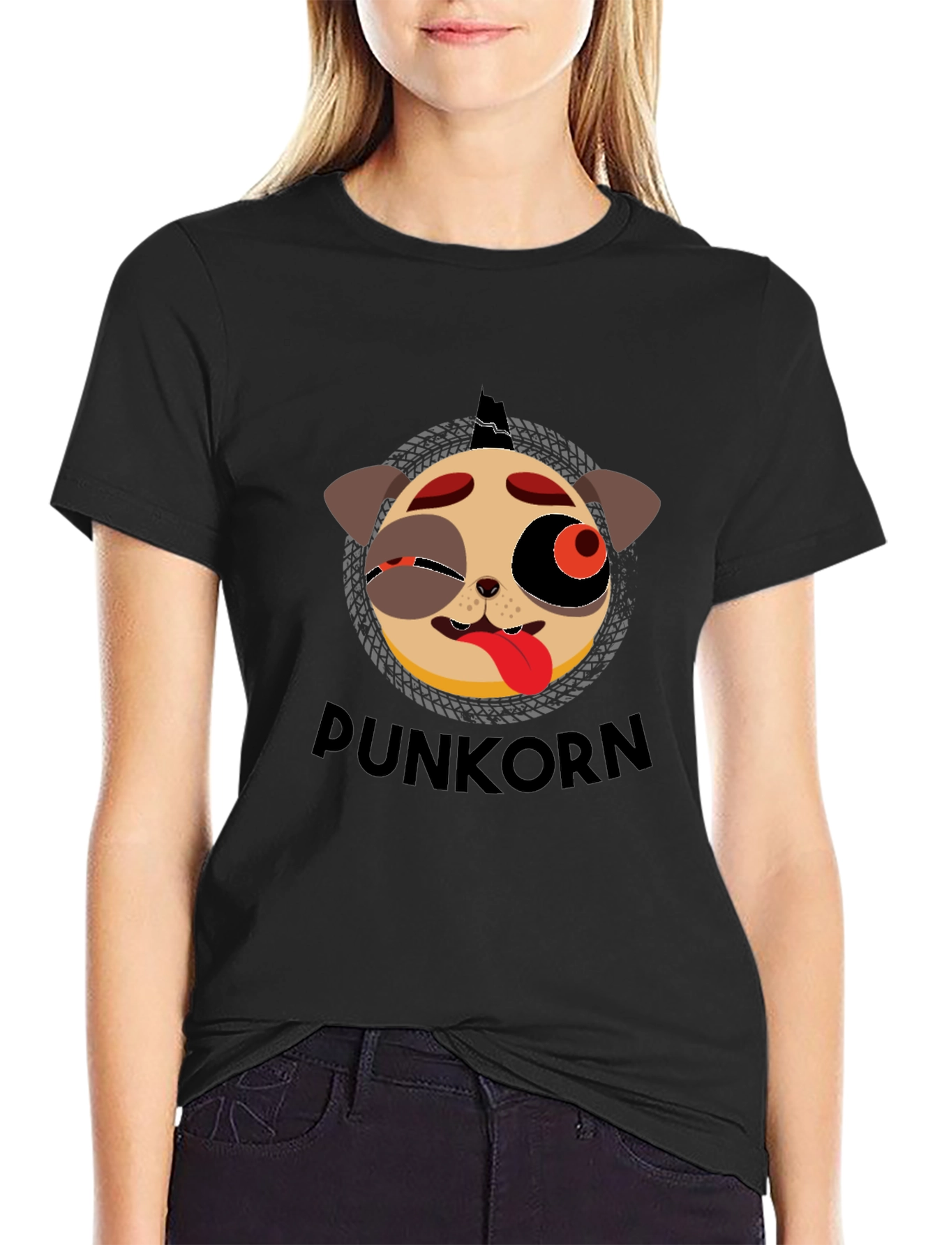 Punkorn Dog T-Shirt - Unique Graphic Tee