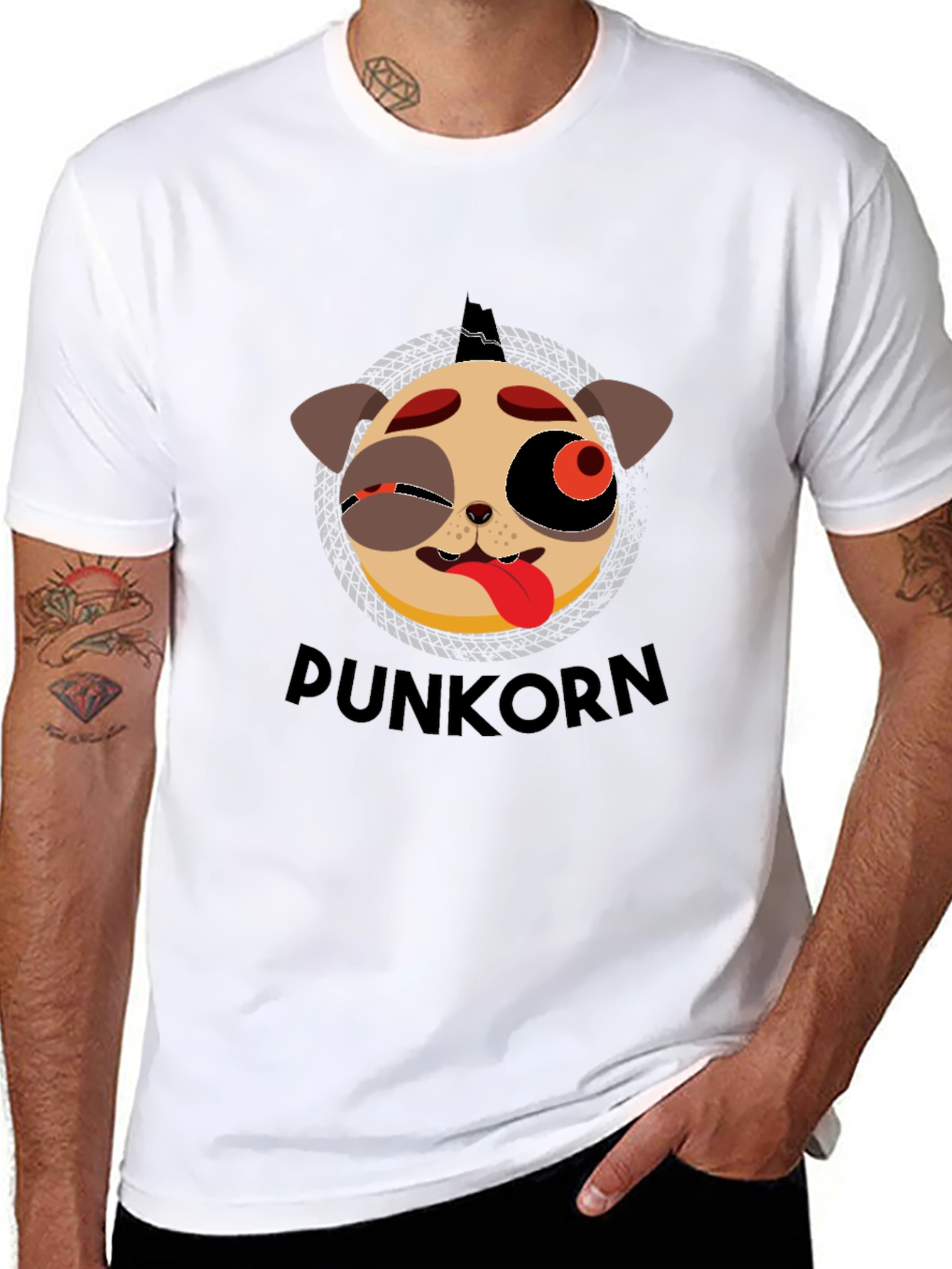 Punkorn Dog T-Shirt - Unique Graphic Tee