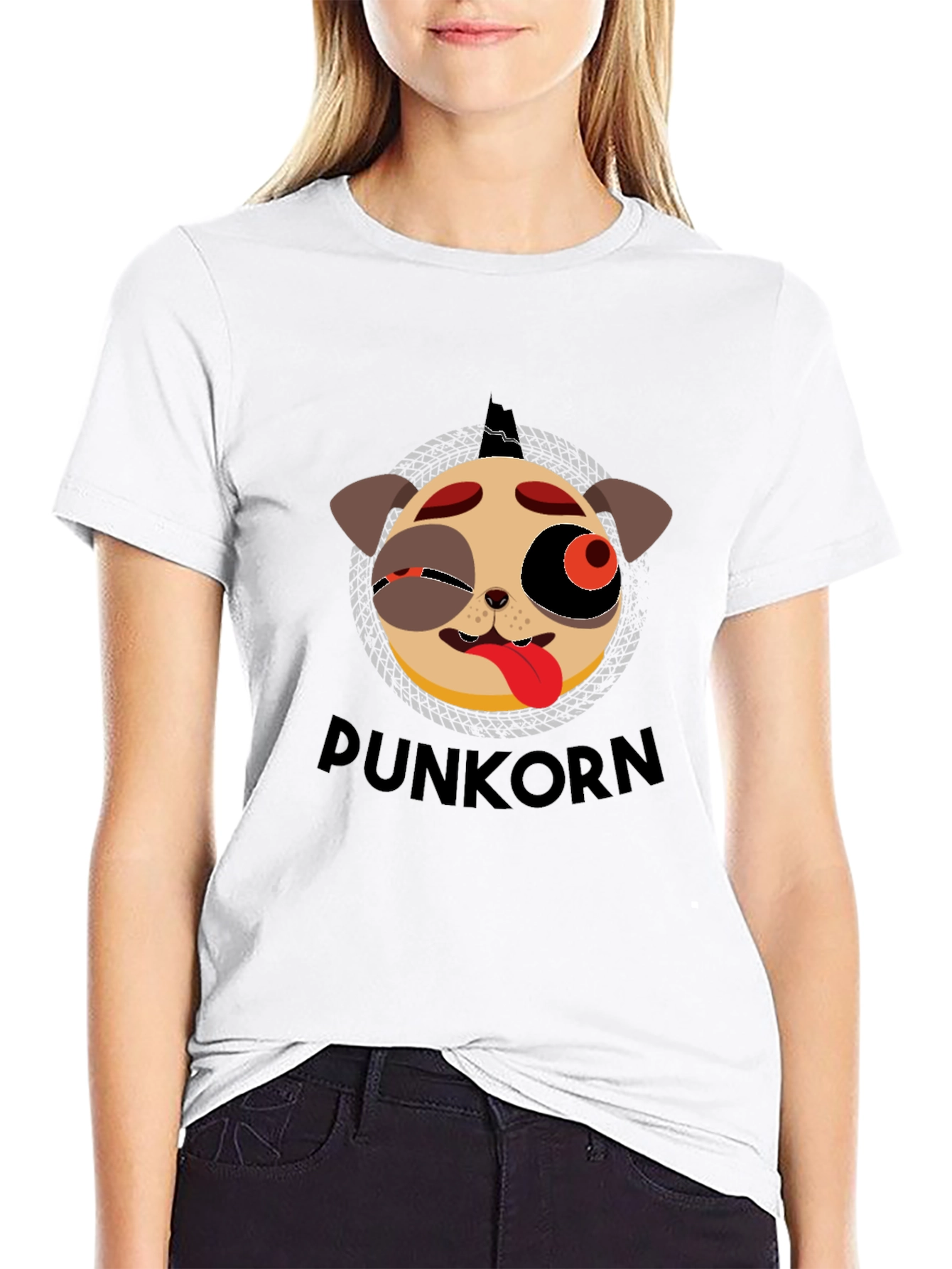 Punkorn Dog T-Shirt - Unique Graphic Tee