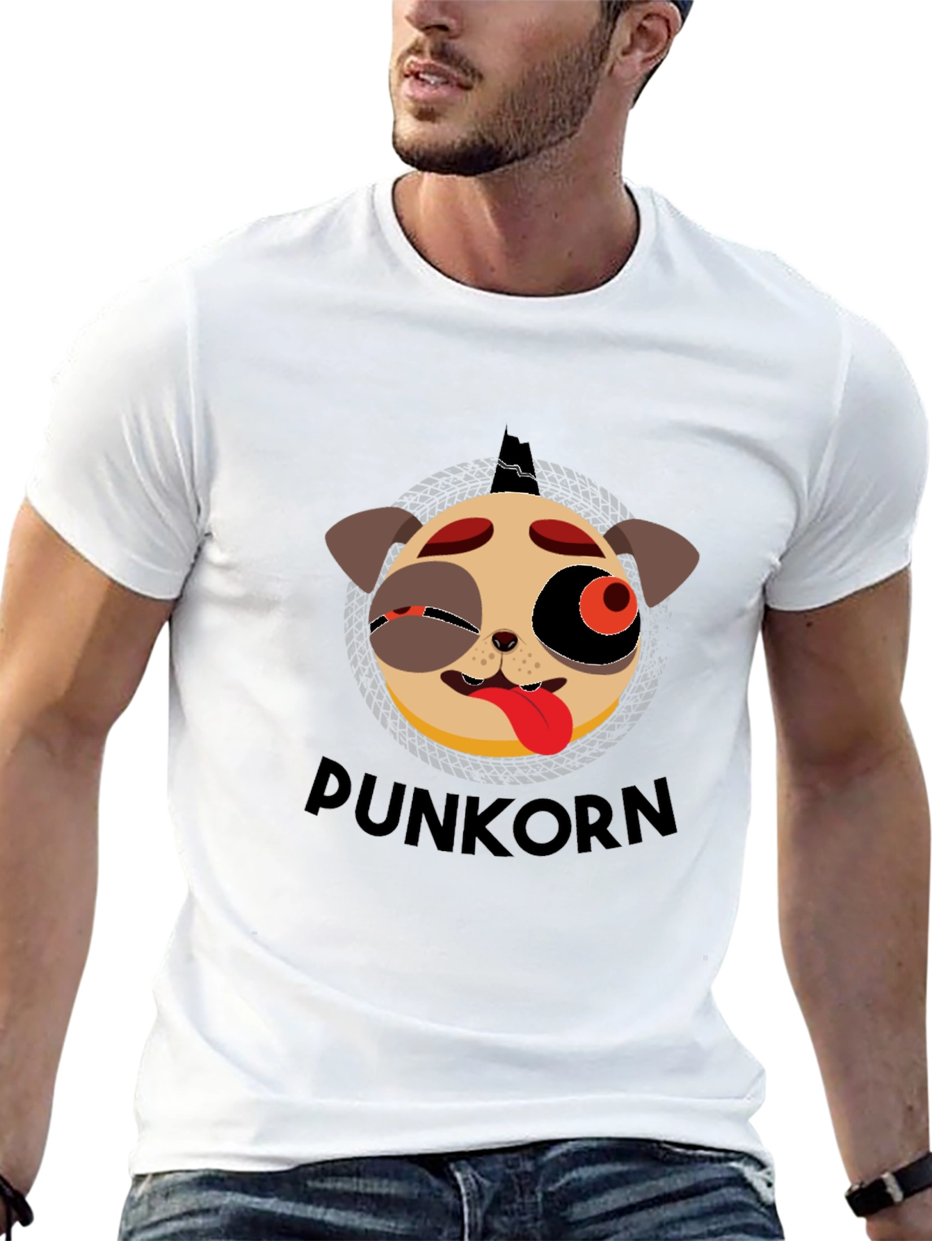 Punkorn Dog T-Shirt - Unique Graphic Tee