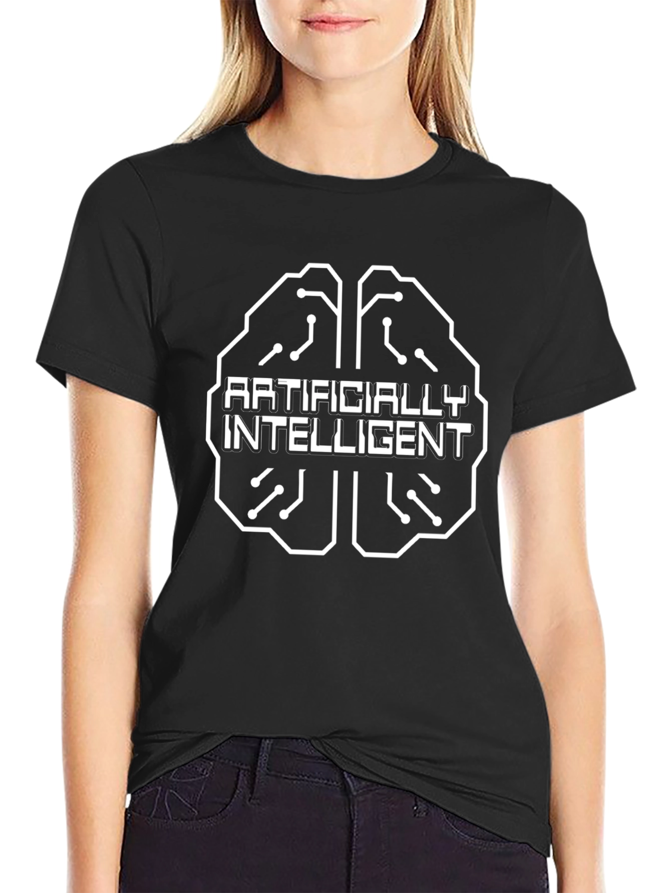 Artificially Intelligent Graphic Tee - Brain Circuit Design