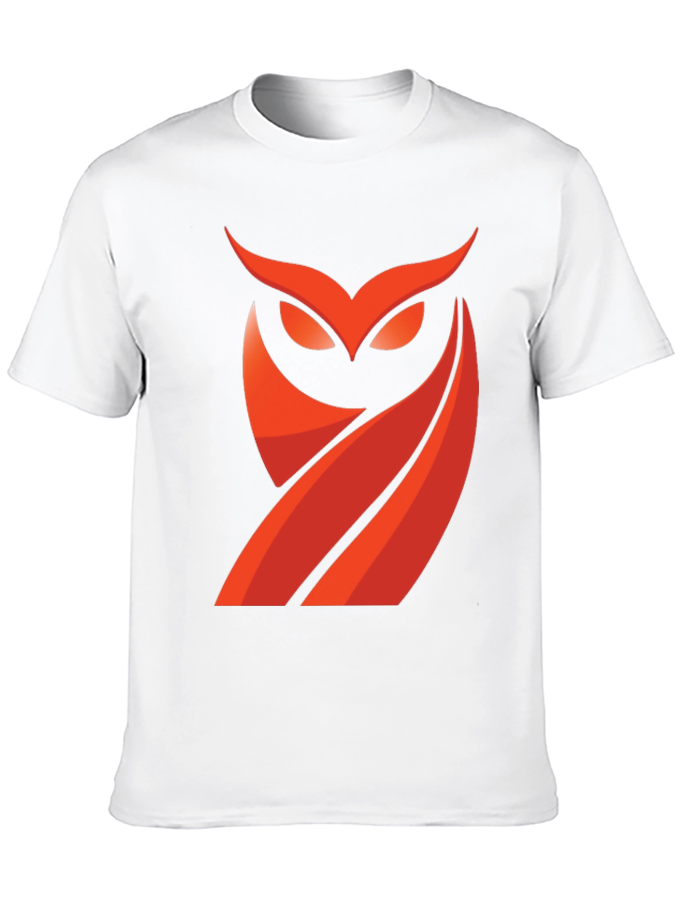 Mens Black T-Shirt with Red Owl Graphic
