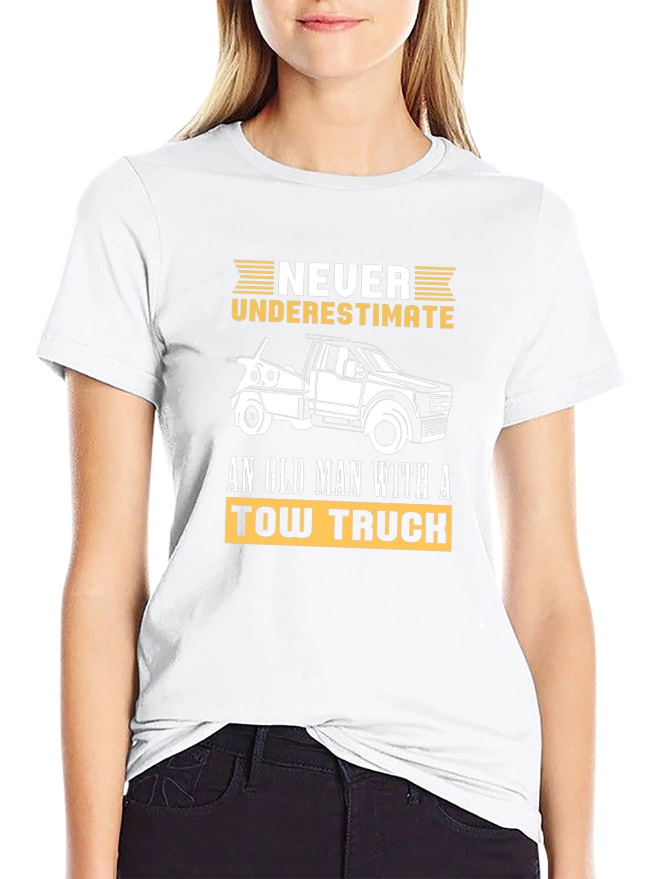 Never Underestimate Old Man Tow Truck T-Shirt