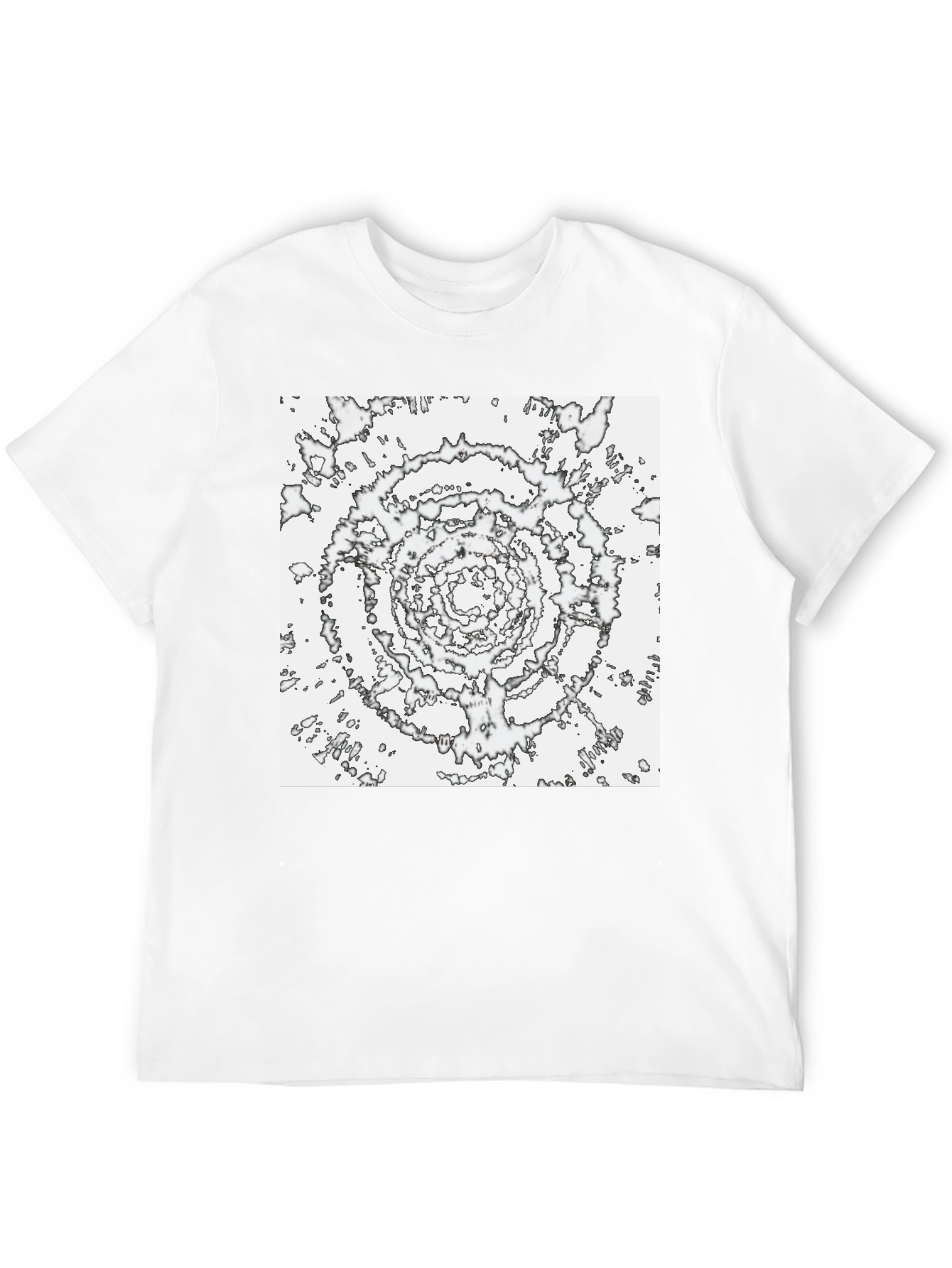 Abstract Vortex Tee - Black Cotton Comfort