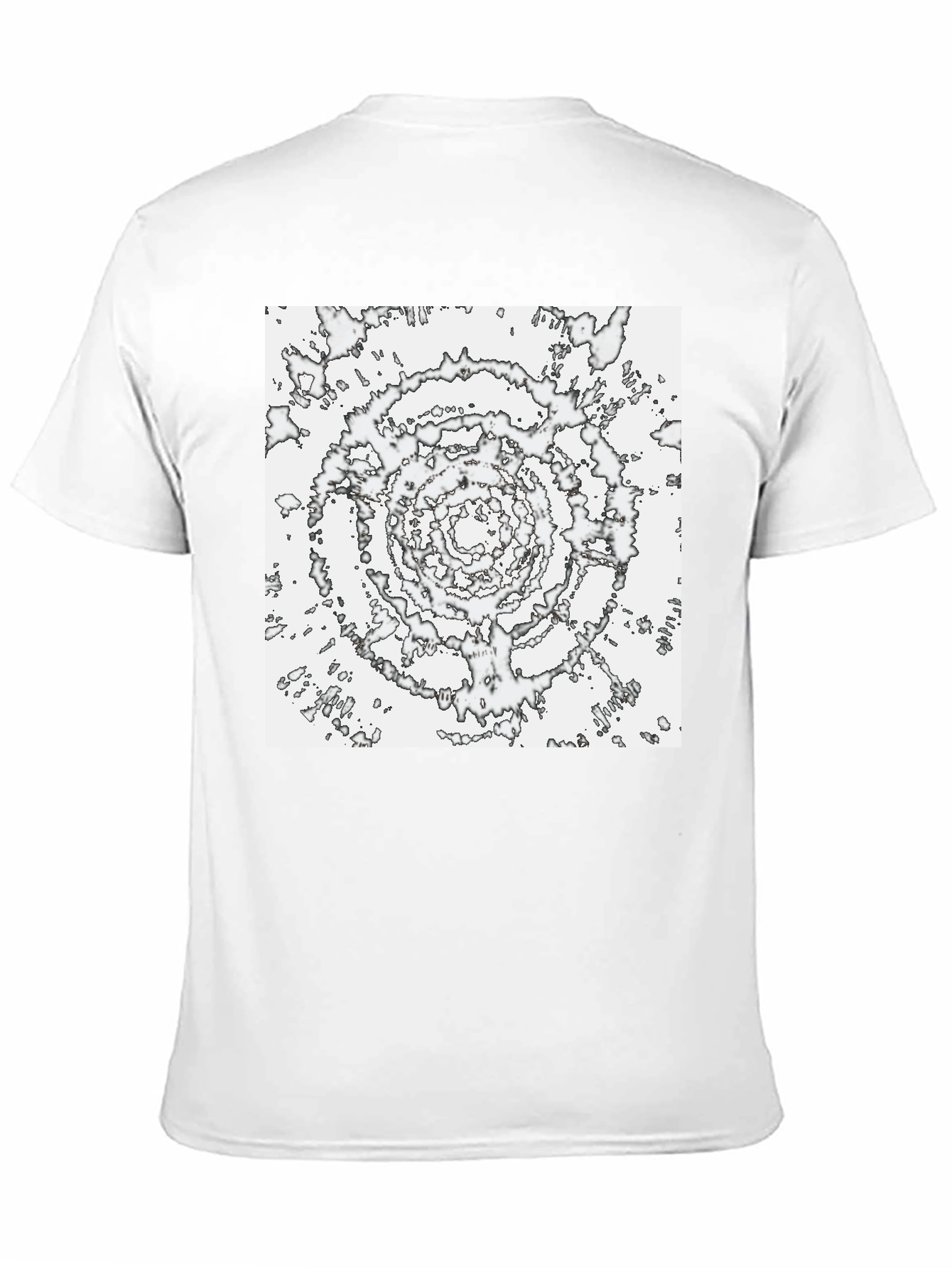 Abstract Vortex Tee - Black Cotton Comfort