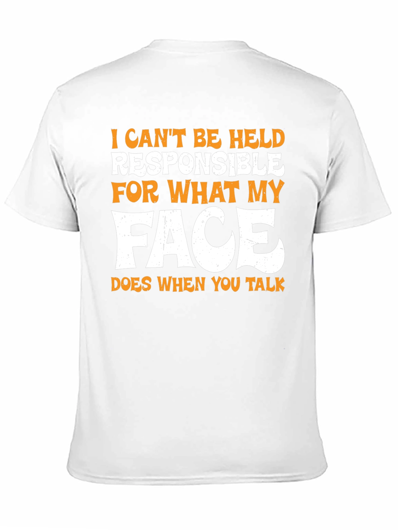 Funny Face Graphic Mens T-Shirt - Black