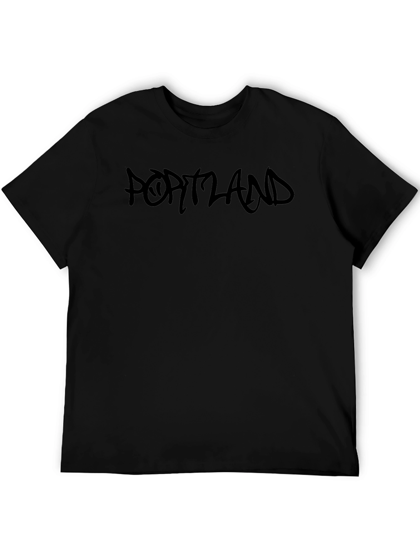 Black Portland Graphic Print T-Shirt