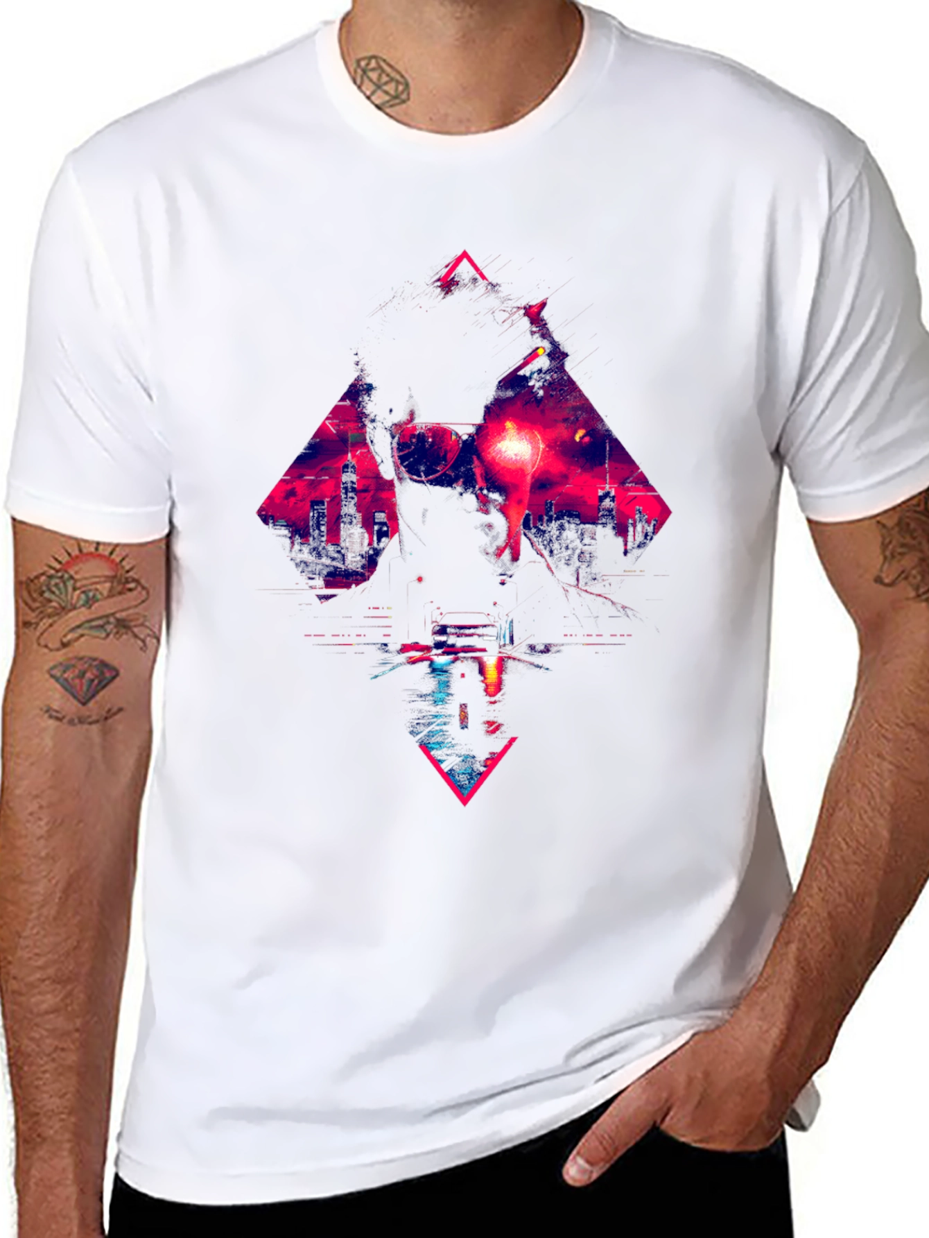 Retro Wave Cityscape Graphic Tee