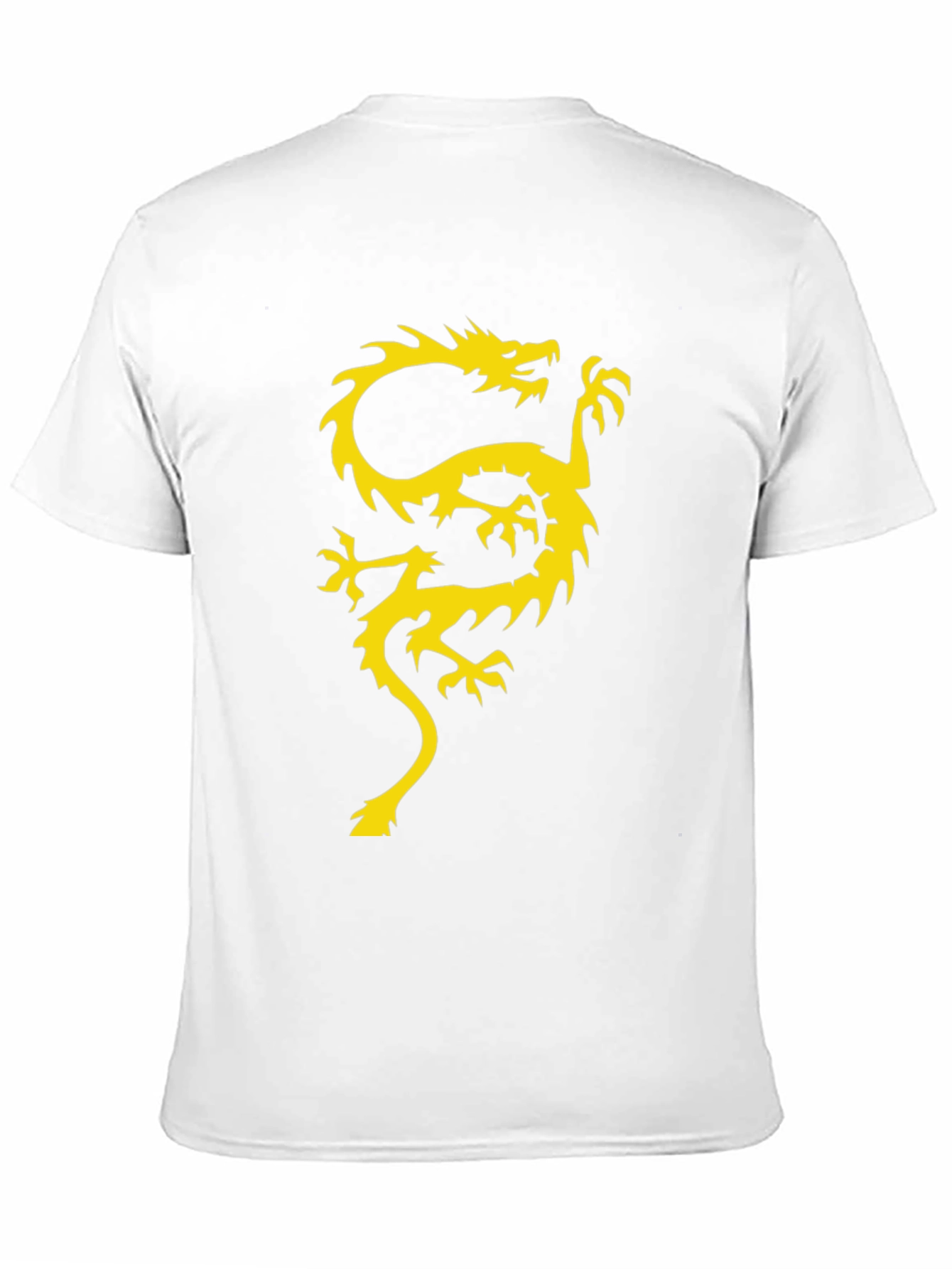 Black T-Shirt with Gold Dragon Graphic