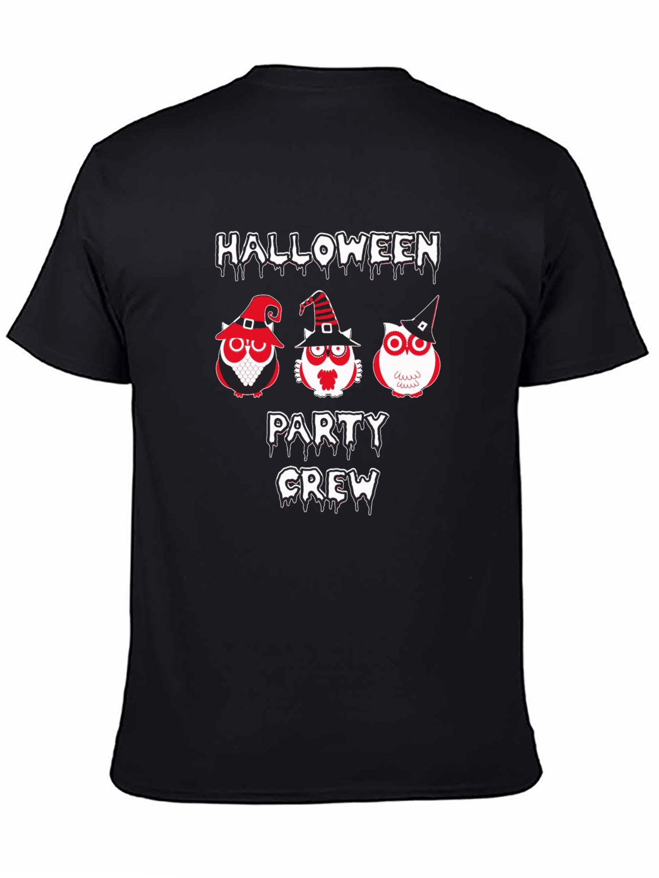 Halloween Party Crew Owl Graphic Tee