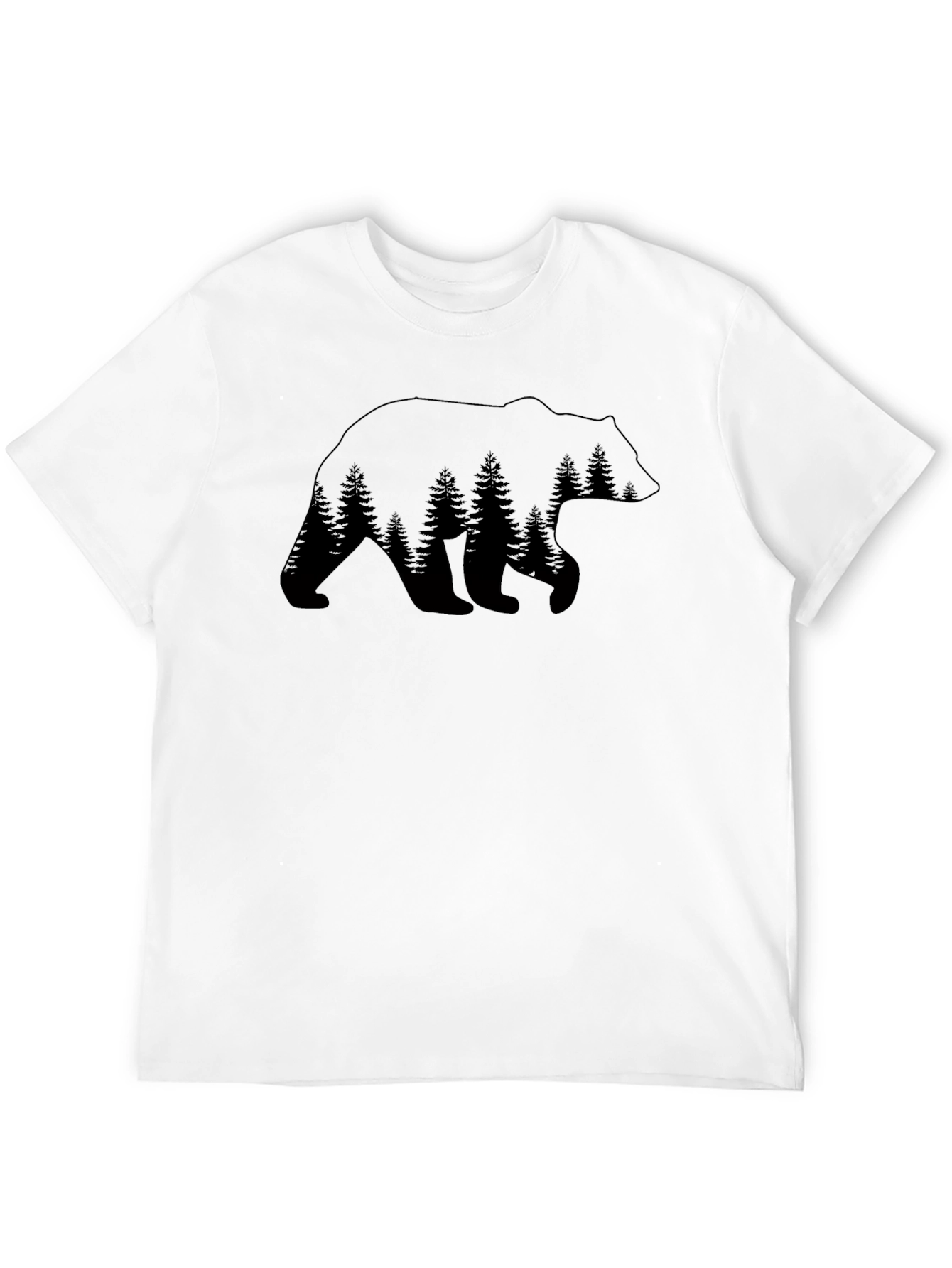 Bear Forest Graphic Tee - Nature Inspired Design