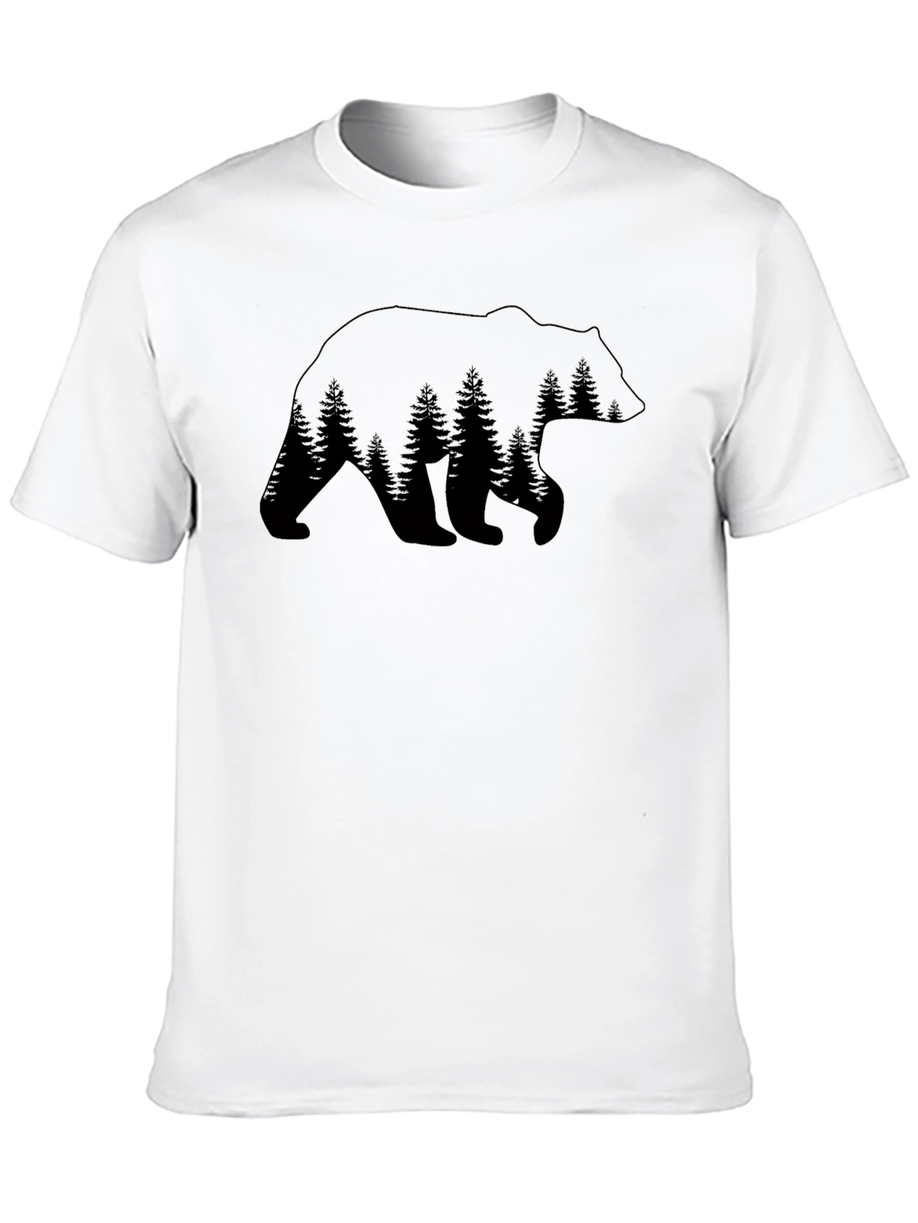 Bear Forest Graphic Tee - Nature Inspired Design