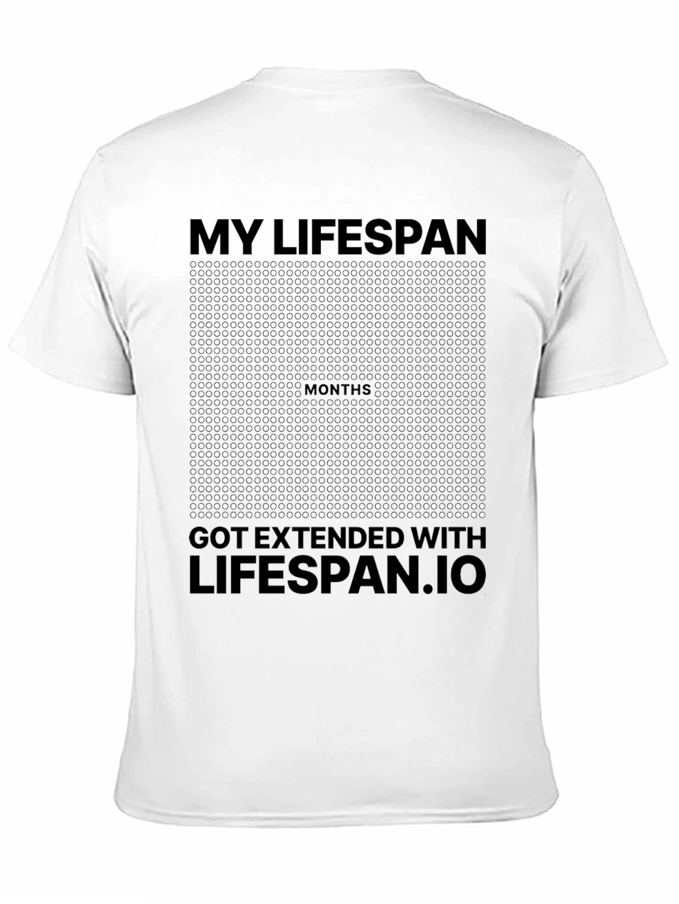Lifespan.io Extended Months Black T-Shirt