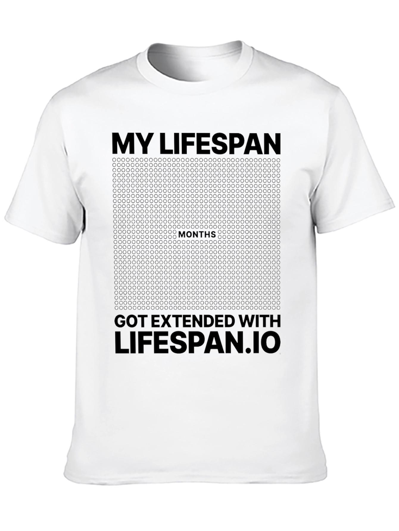 Lifespan.io Extended Months Black T-Shirt