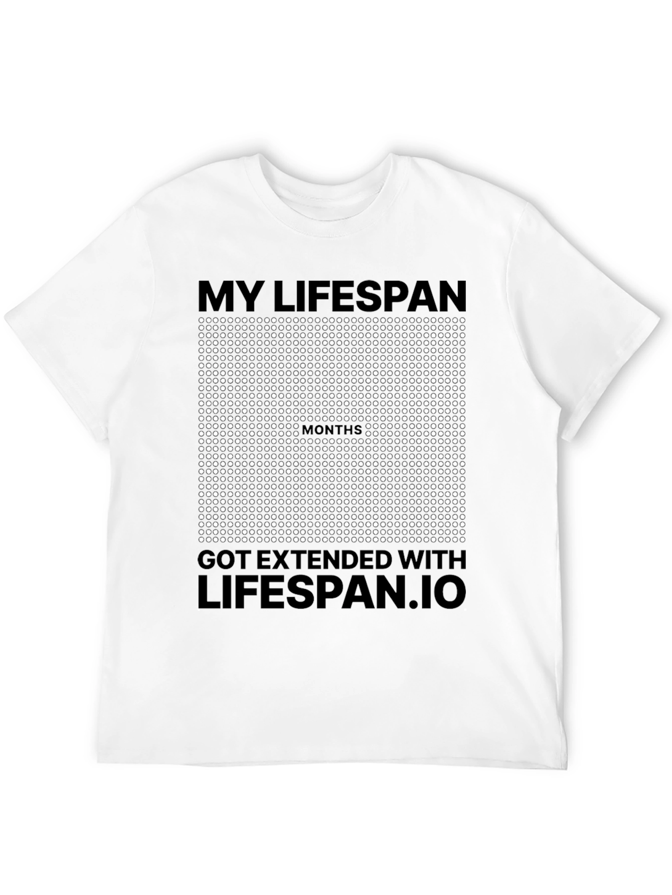 Lifespan.io Extended Months Black T-Shirt