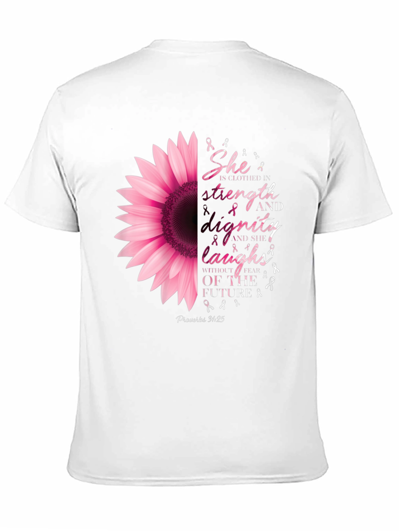 She is Clothed in Strength Sunflower T-Shirt
