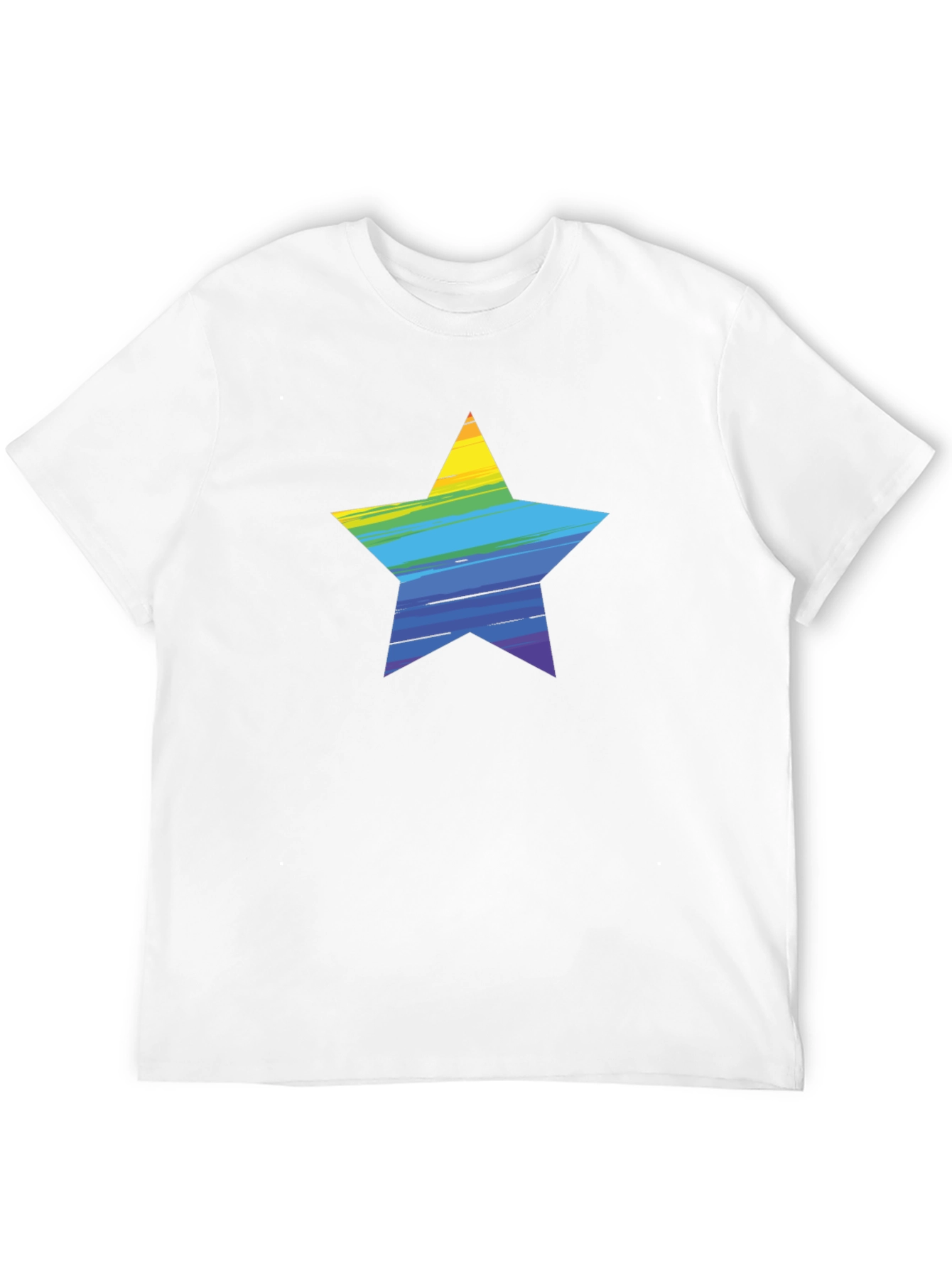 Rainbow Star Graphic Black T-Shirt