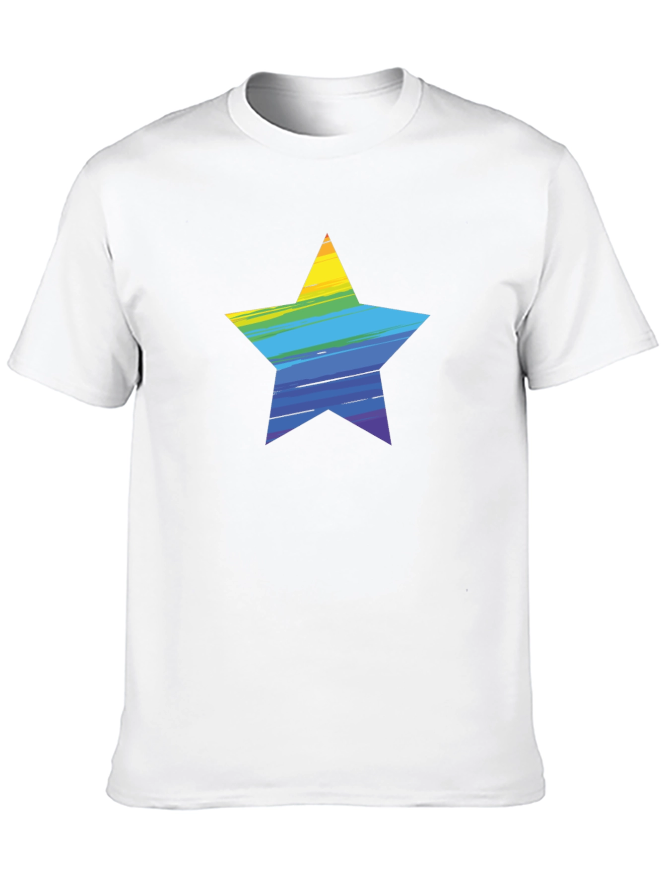 Rainbow Star Graphic Black T-Shirt