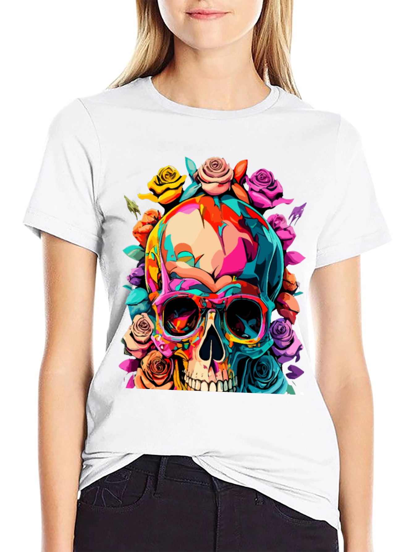 Skull & Roses Graphic Tee