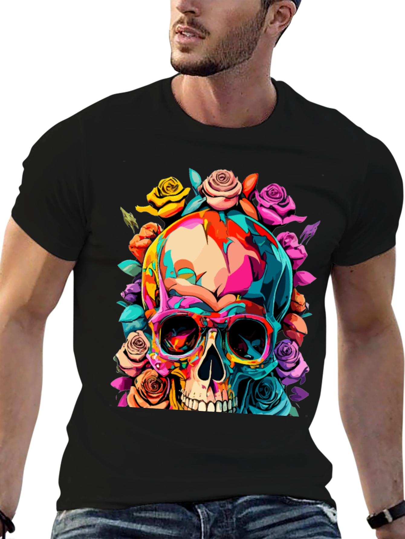 Skull & Roses Graphic Tee