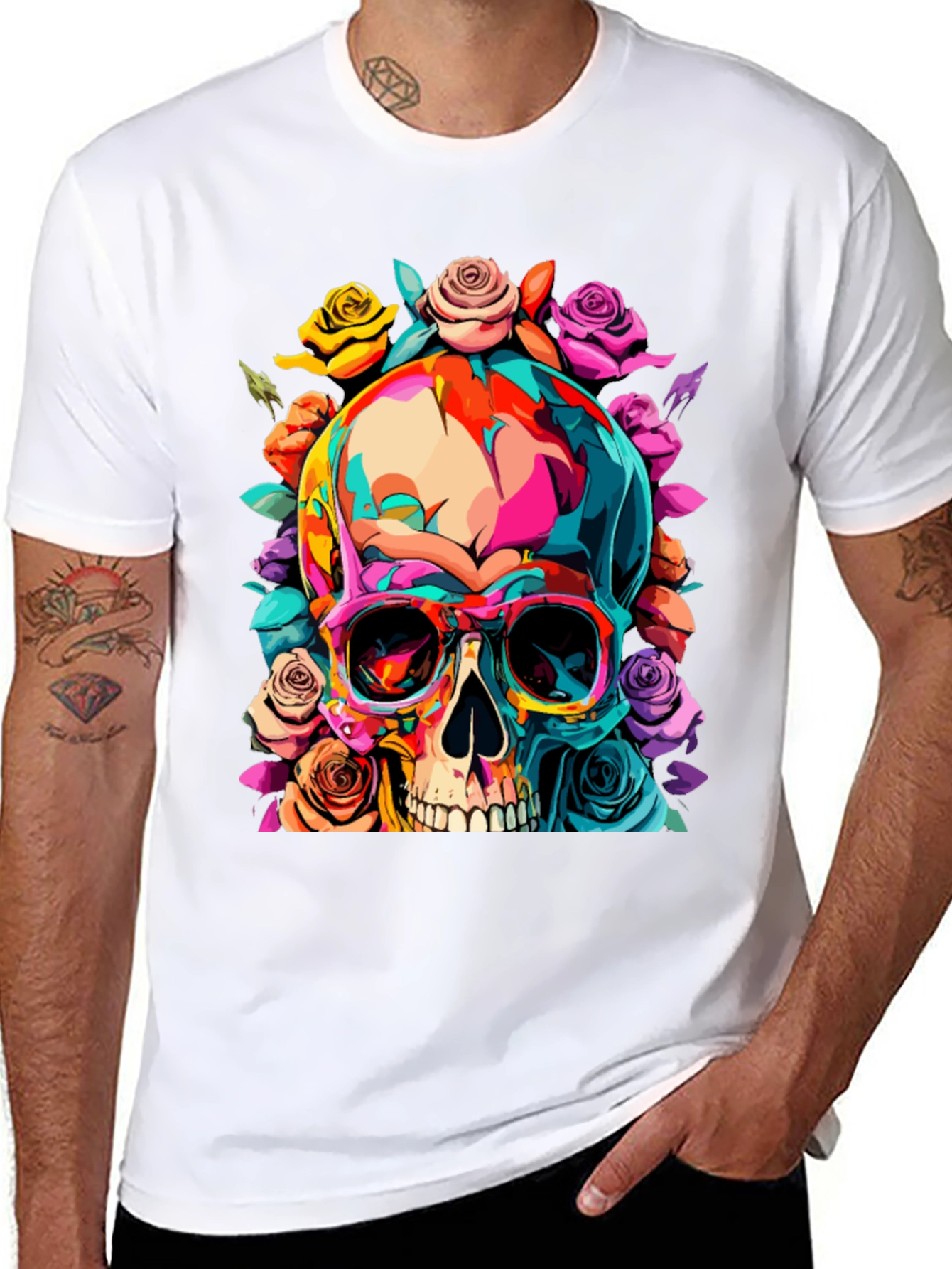 Skull & Roses Graphic Tee