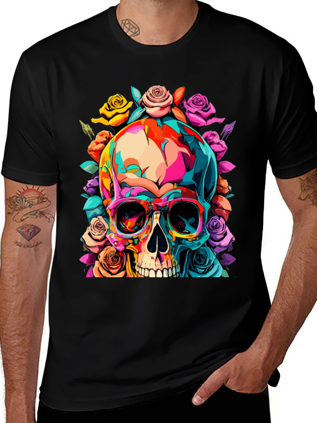 Skull & Roses Graphic Tee